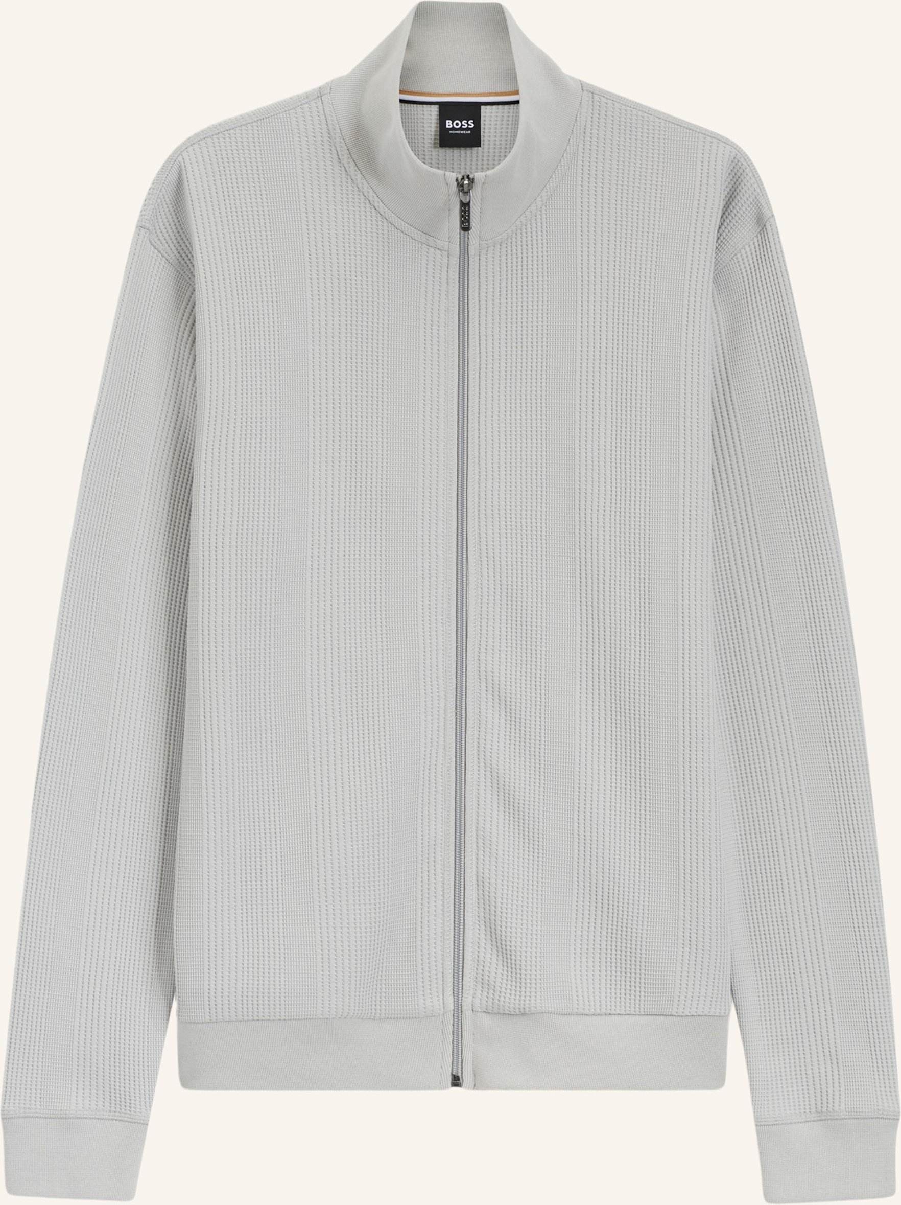 Thumbnail - Boss Loungewear Jacke Structure Zip Jacket Regular Fit grau