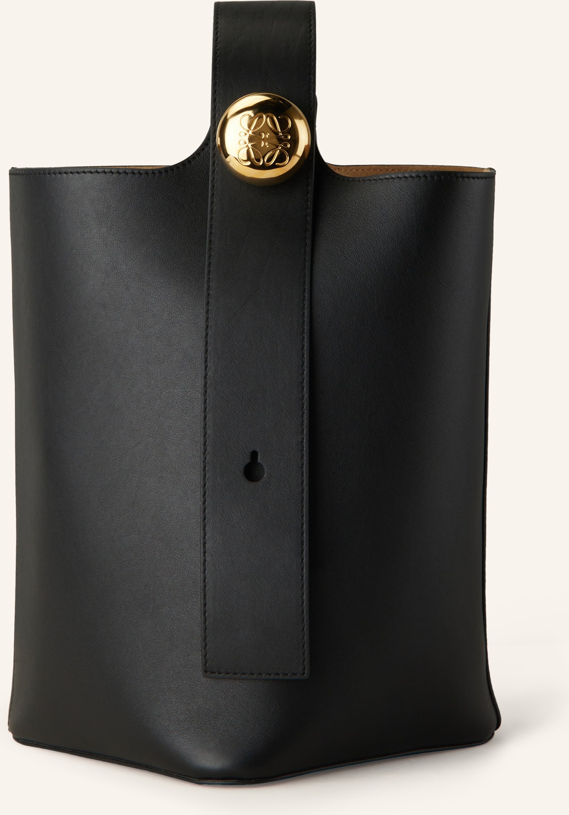 Loewe Handtasche Pebble Bucket Medium schwarz