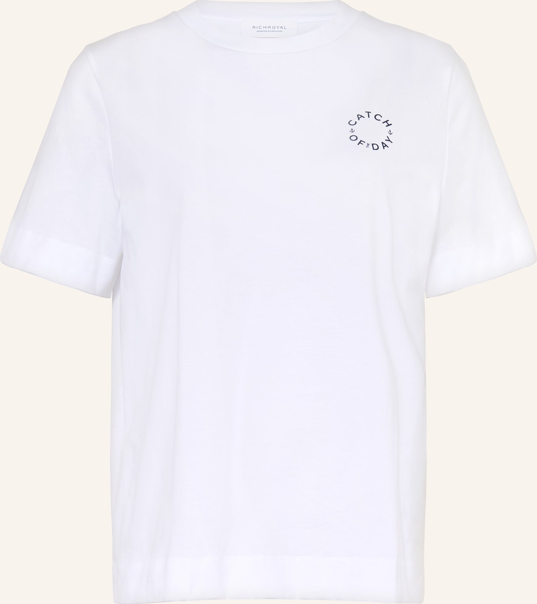 Rich & Royal T-Shirt Mit Schmucksteinen weiss