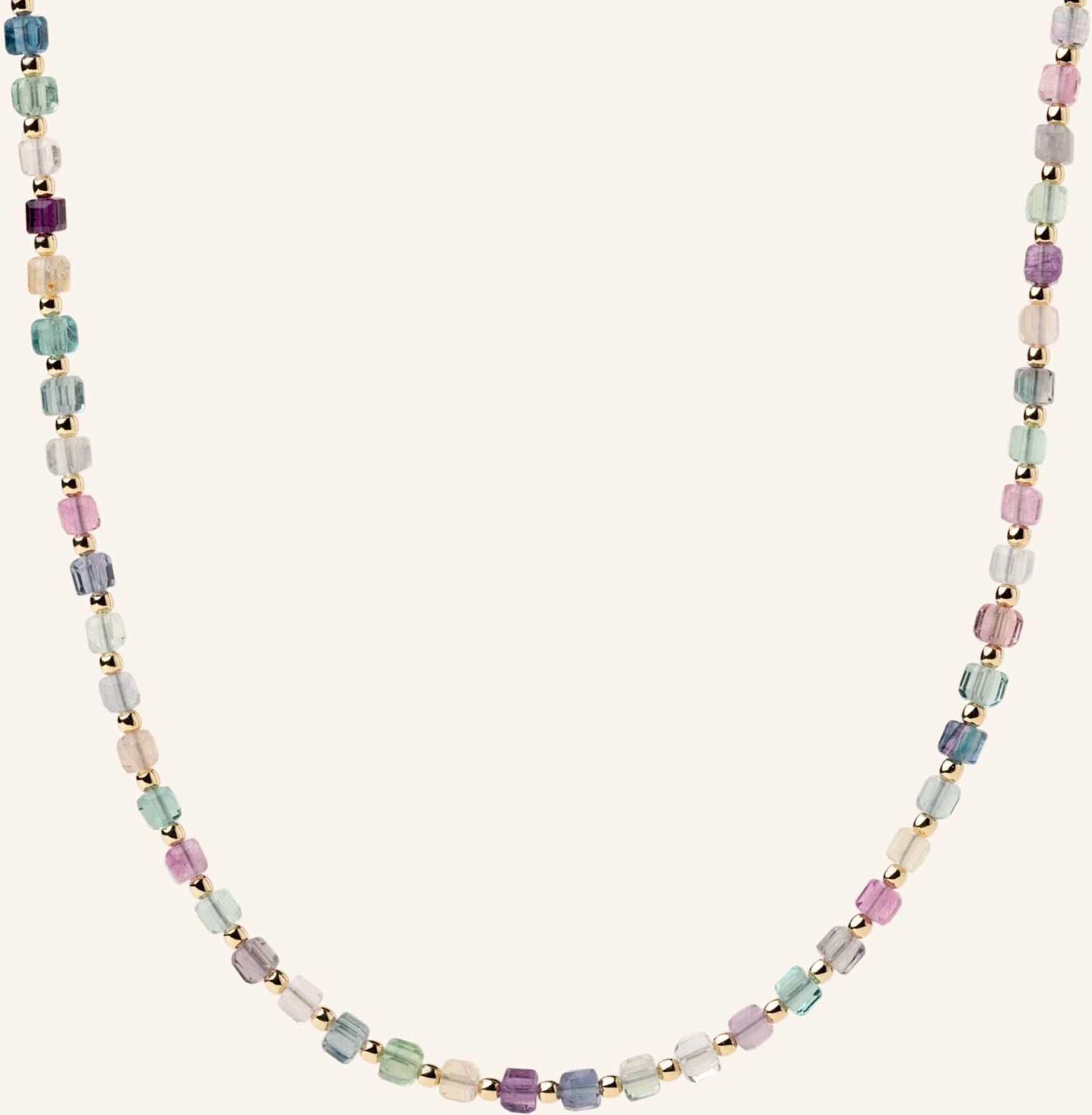 Alisia Halsketten Fluorite By Glambou gold