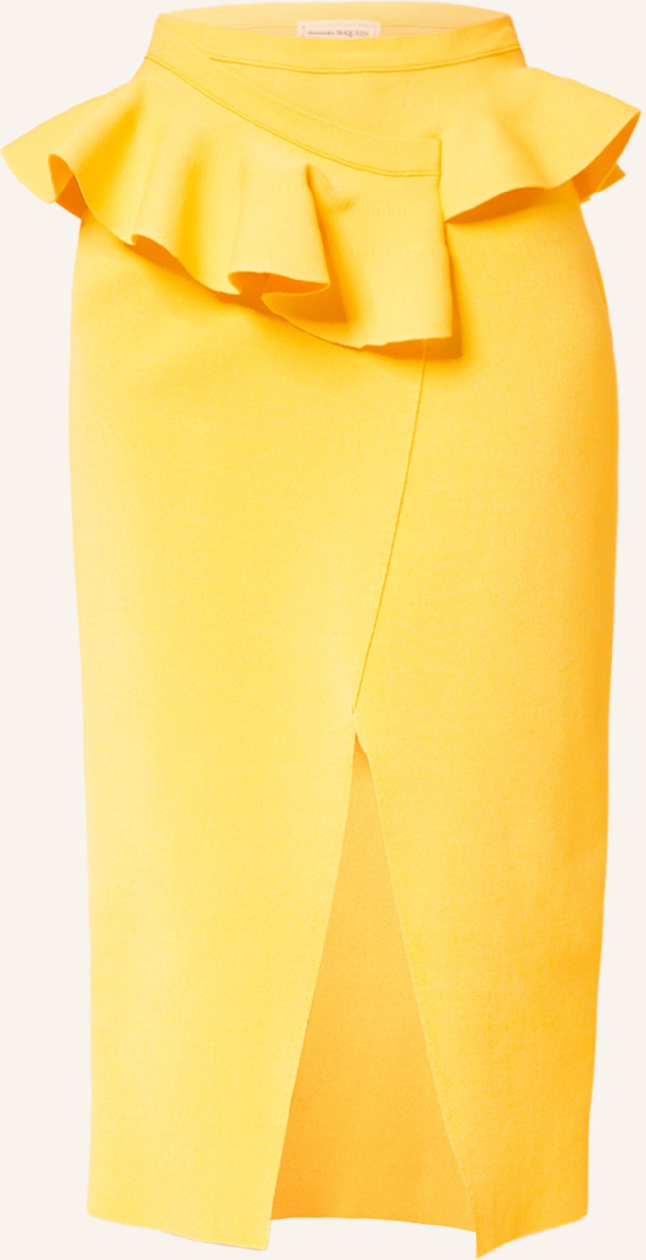 Mcqueen Strickrock Mit Volants gelb