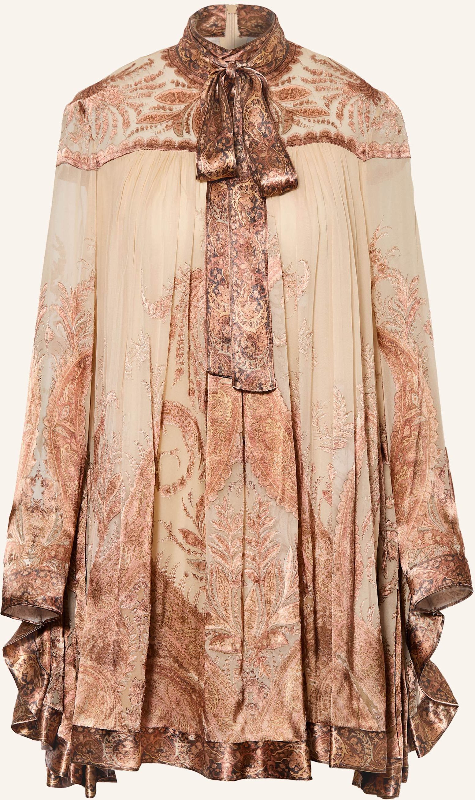 Zimmermann Cocktailkleid Hypnotic Mit Abnehmbarer Schluppe beige