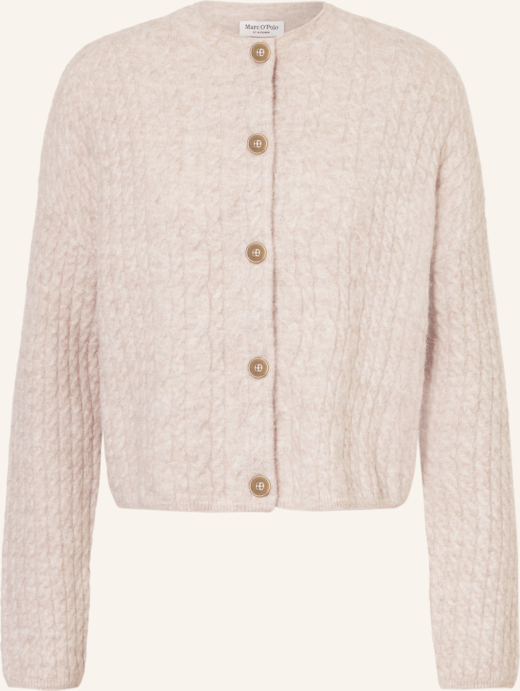 Marc O'polo Strickjacke Mit Alpaka grau