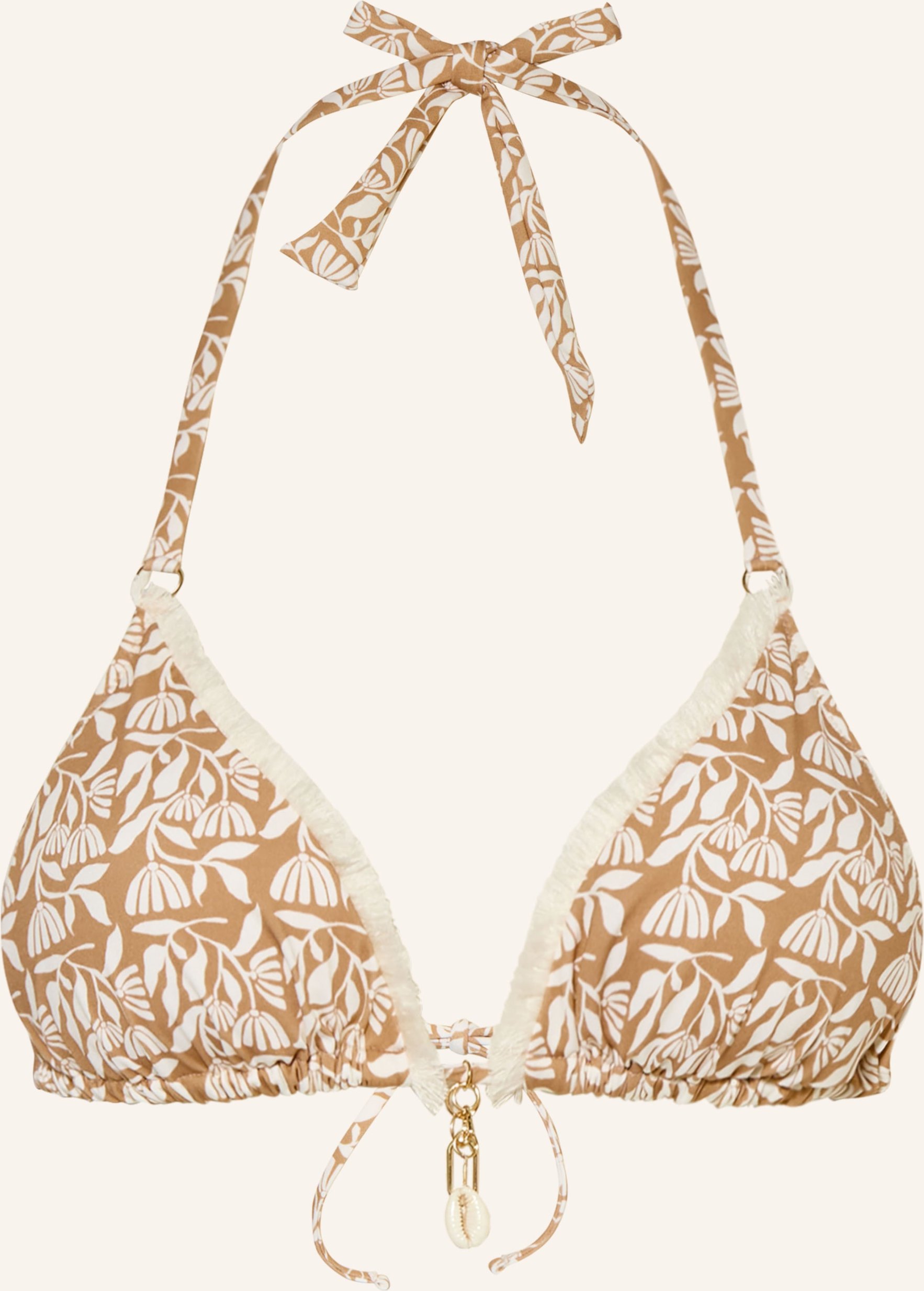 Watercult Triangel-Bikini-Top Coastal Bohemia beige