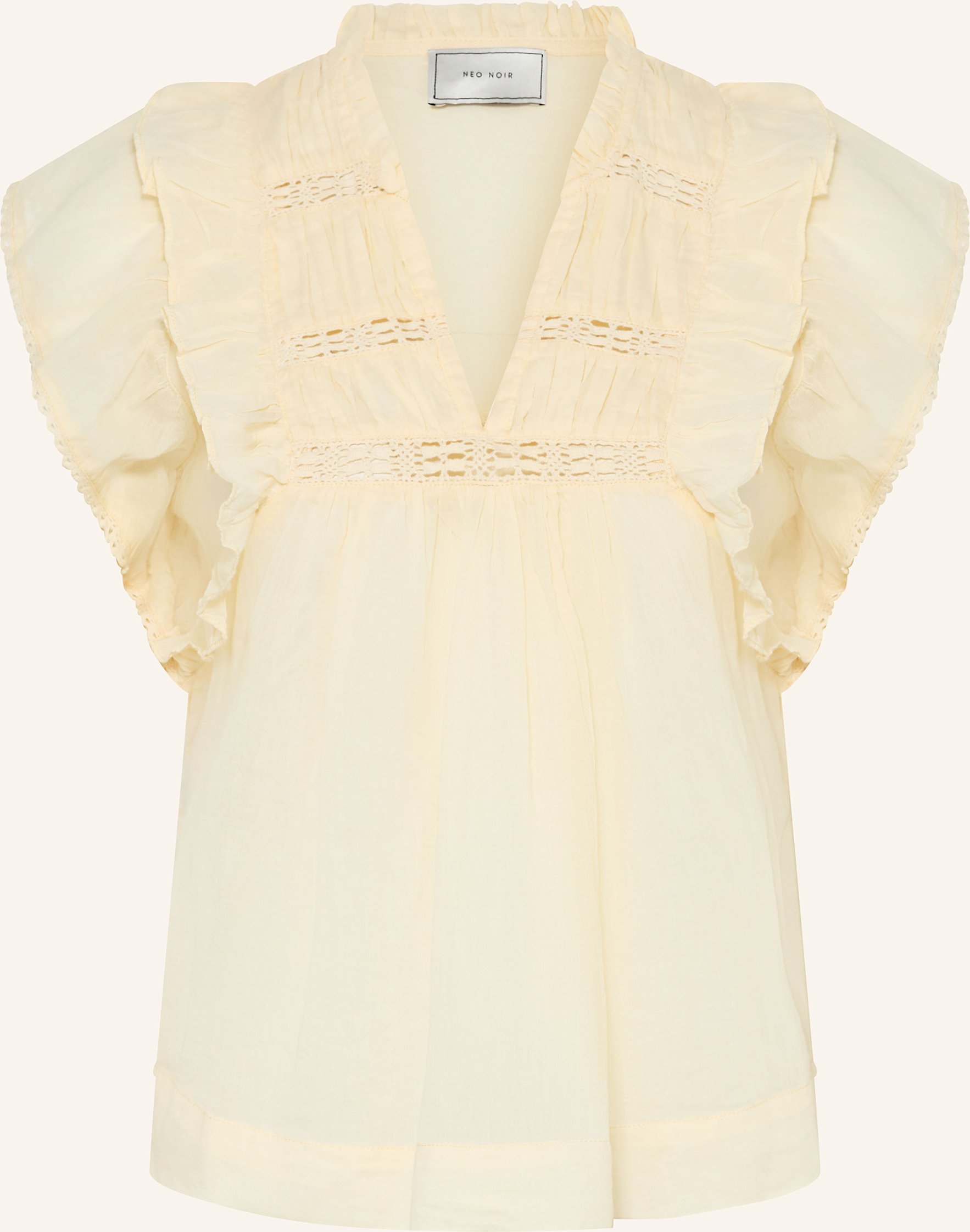 Neo Noir Blusentop Jayla Mit Spitze Und Rüschen gelb
