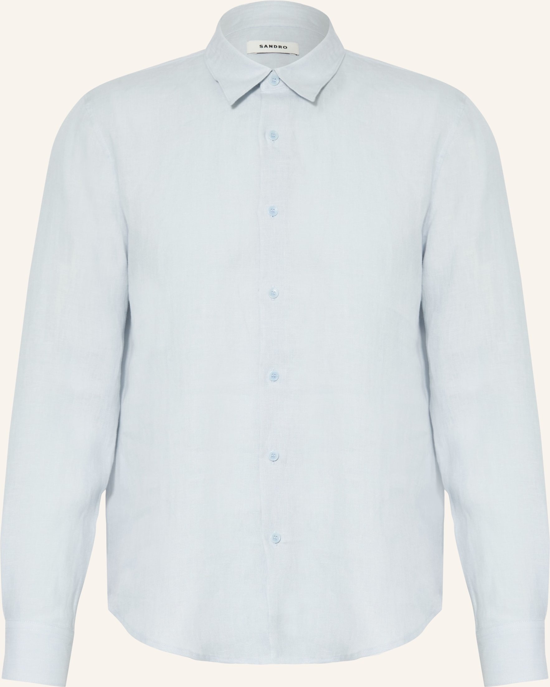 Sandro Leinenhemd Regular Fit blau