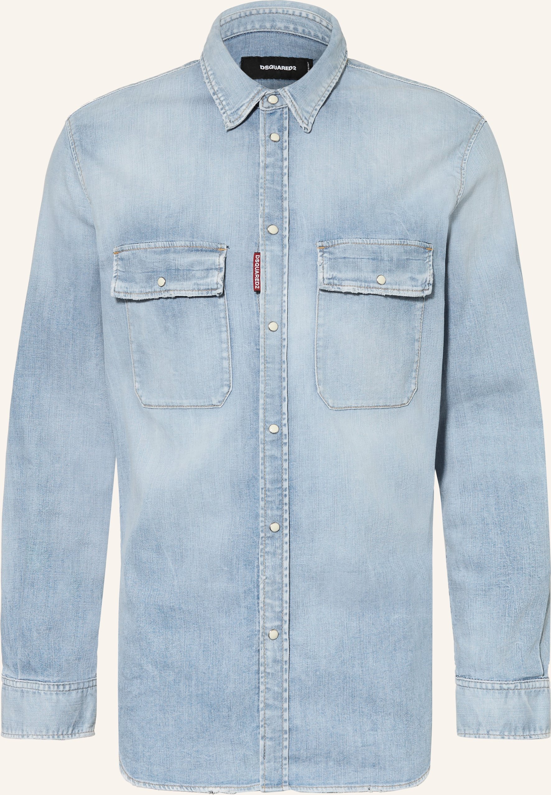 dsquared2 Jeanshemd Regular Fit blau