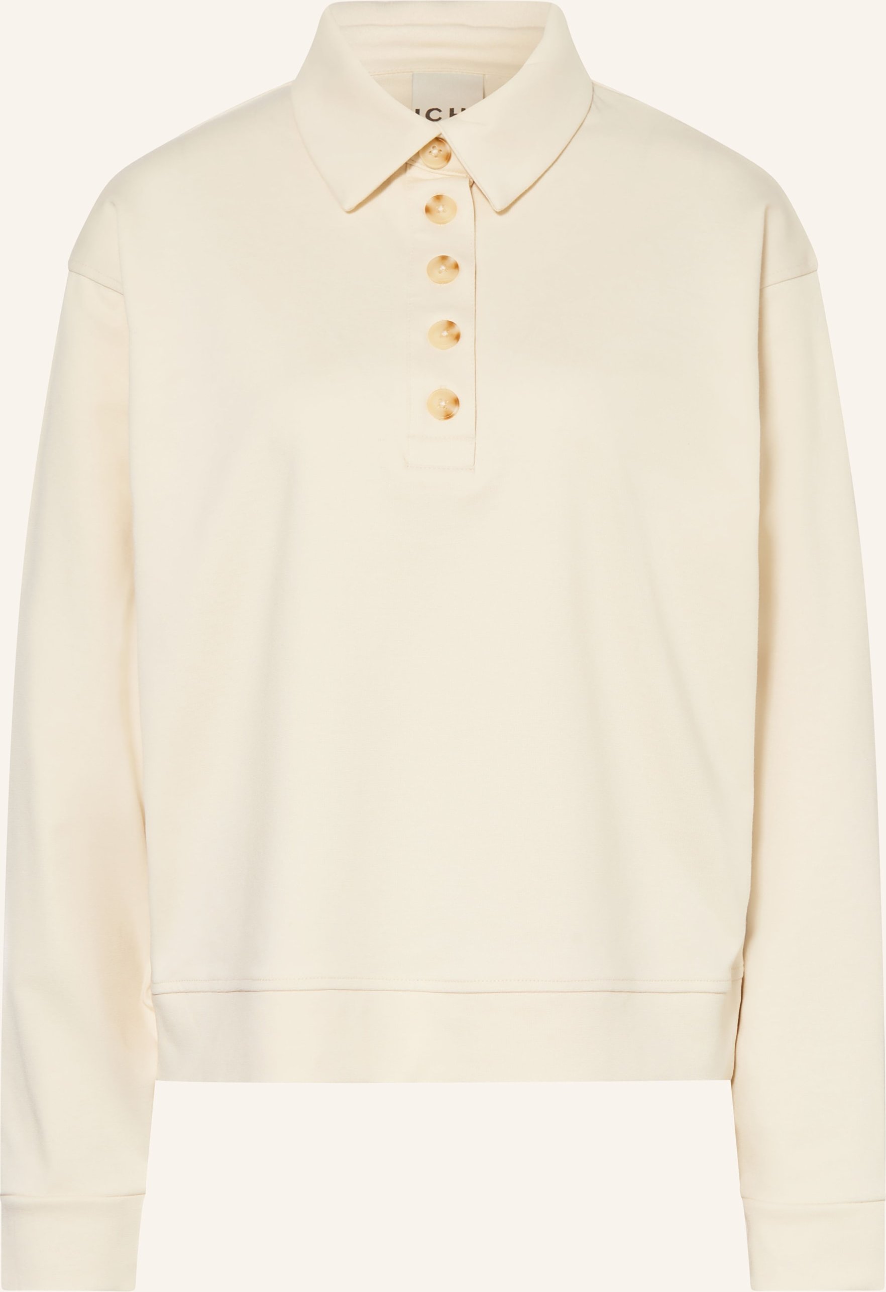 Ichi Jersey-Poloshirt Ihmoja beige