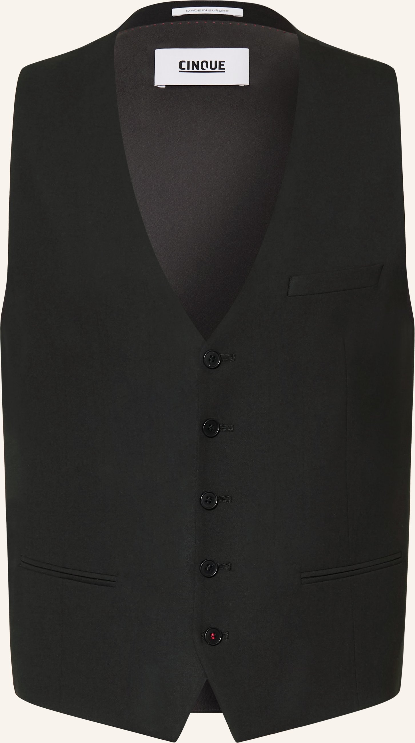 Cinque Anzugweste Citotti Extra Slim Fit schwarz