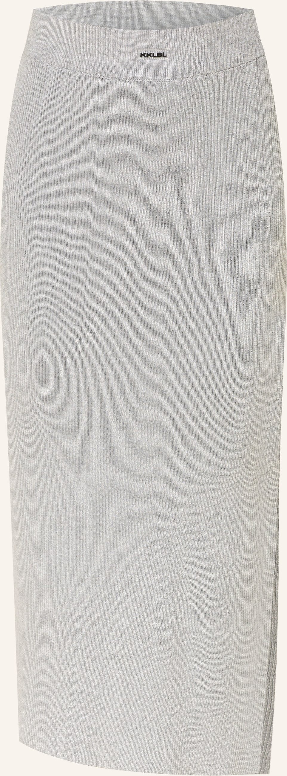 Karo Kauer Strickrock grau