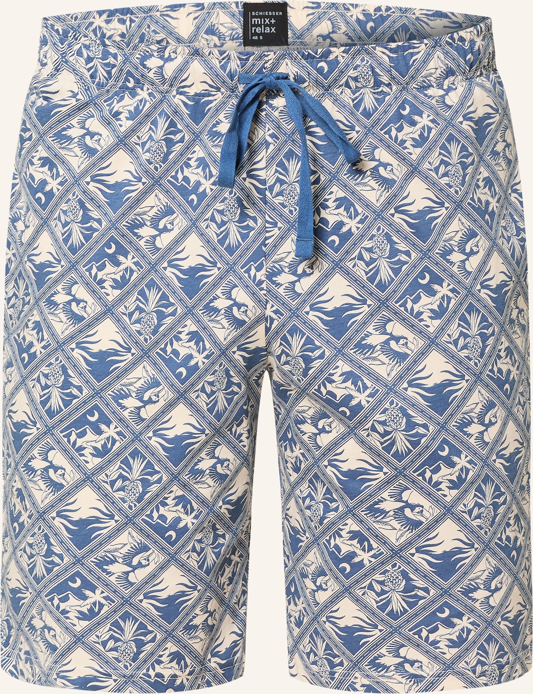 Thumbnail - Schiesser Schlafshorts Mix+Relax beige