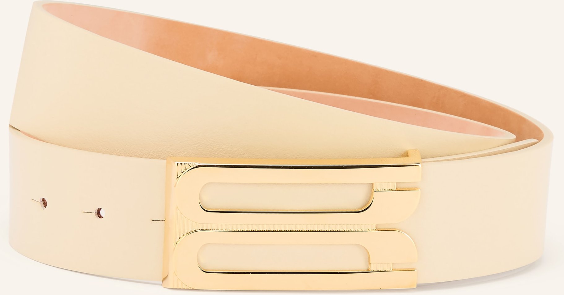 Victoria Beckham Ledergürtel Jumbo Dorian weiss