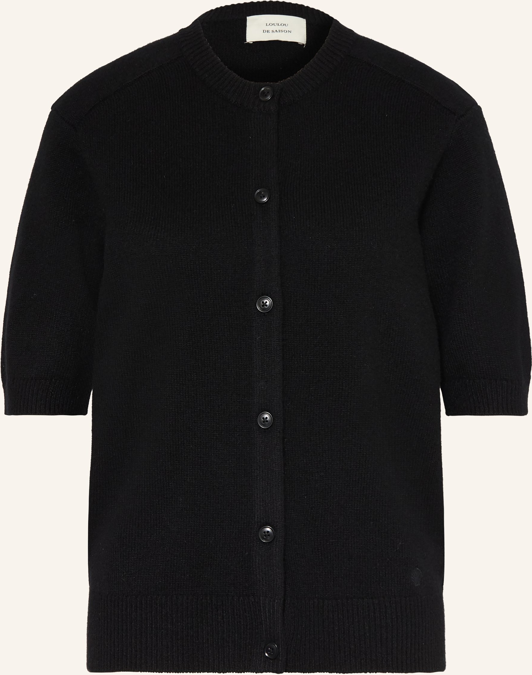 Loulou De Saison Strickjacke Jodi Aus Cashmere schwarz