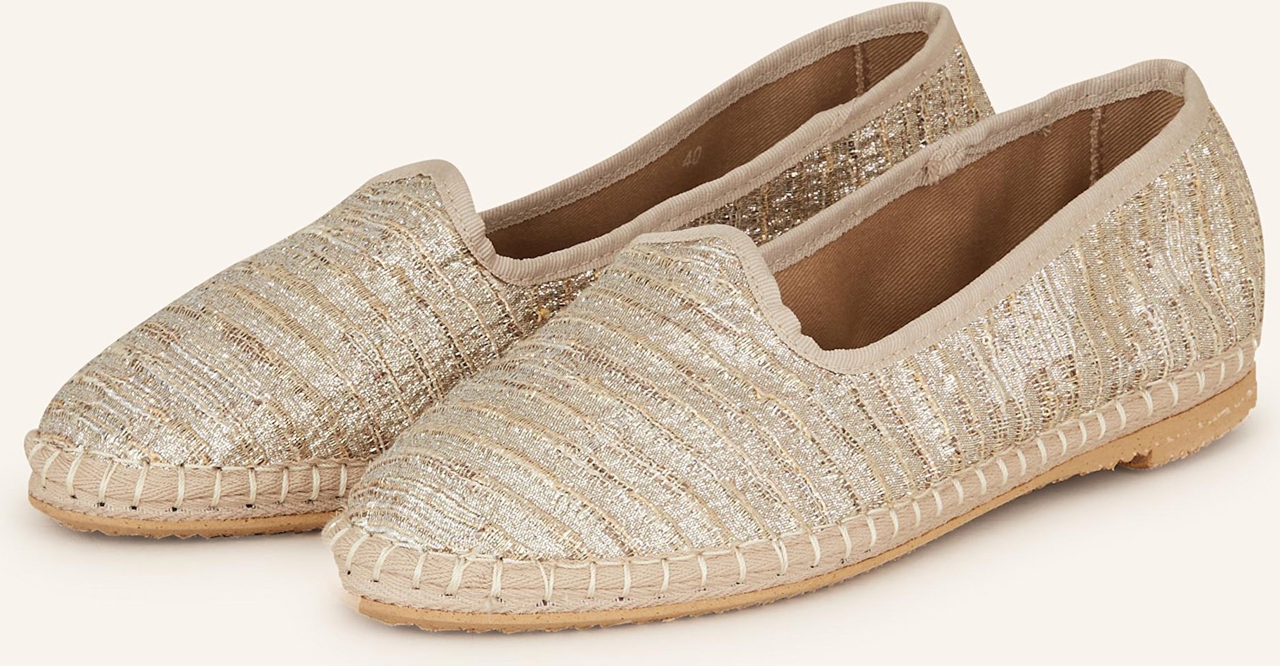 Thumbnail - Manebí Espadrilles Friulana Mit Glitzergarn gold