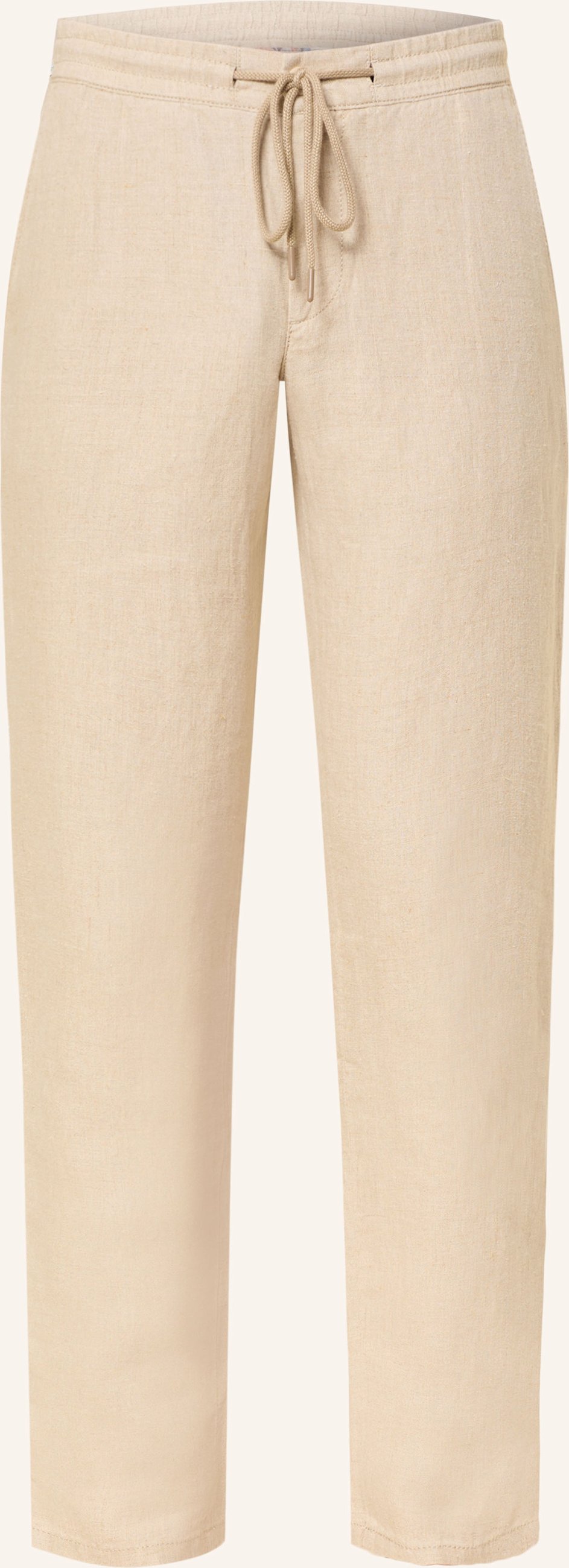 Alberto Leinenhose House Im Jogging-Stil Tapered Fit weiss