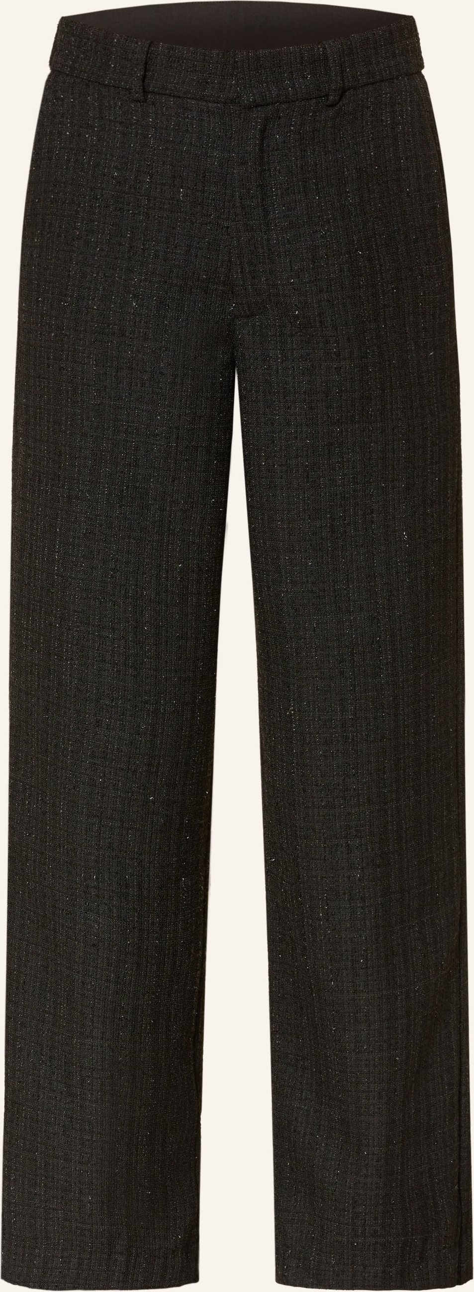 Neo Noir Marlenehose Emmett Aus Bouclé schwarz