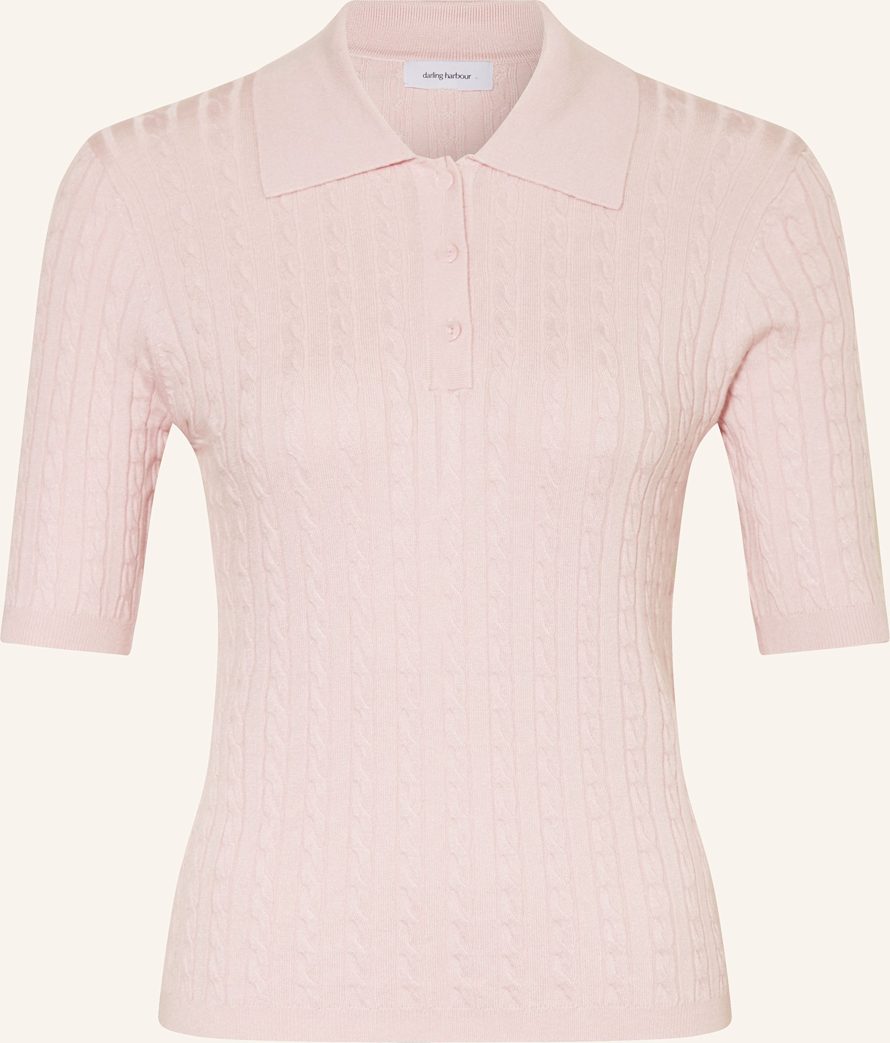Darling Harbour Strick-Poloshirt rosa
