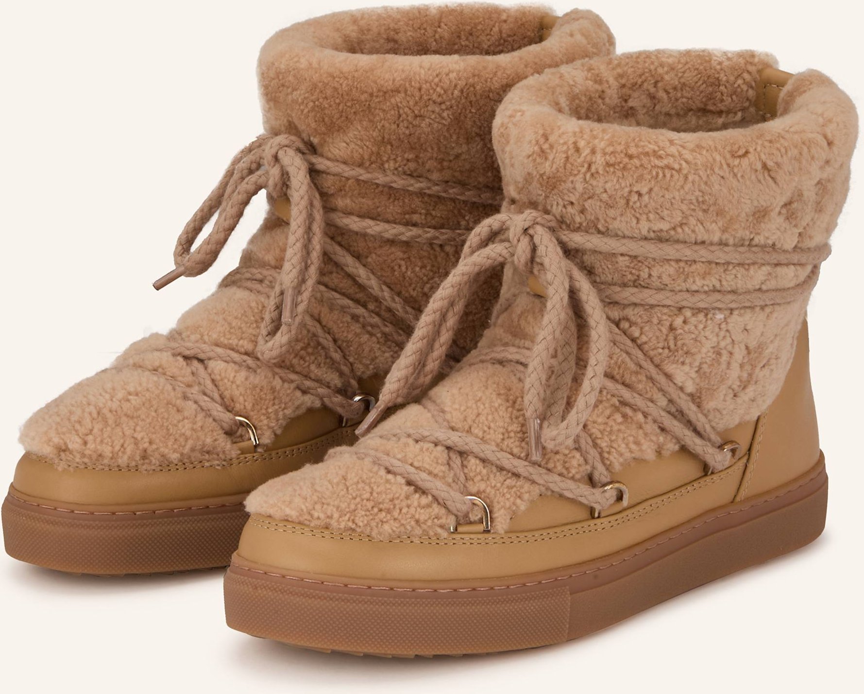 Thumbnail - Inuikii Boots Curly Mit Kunstfell beige