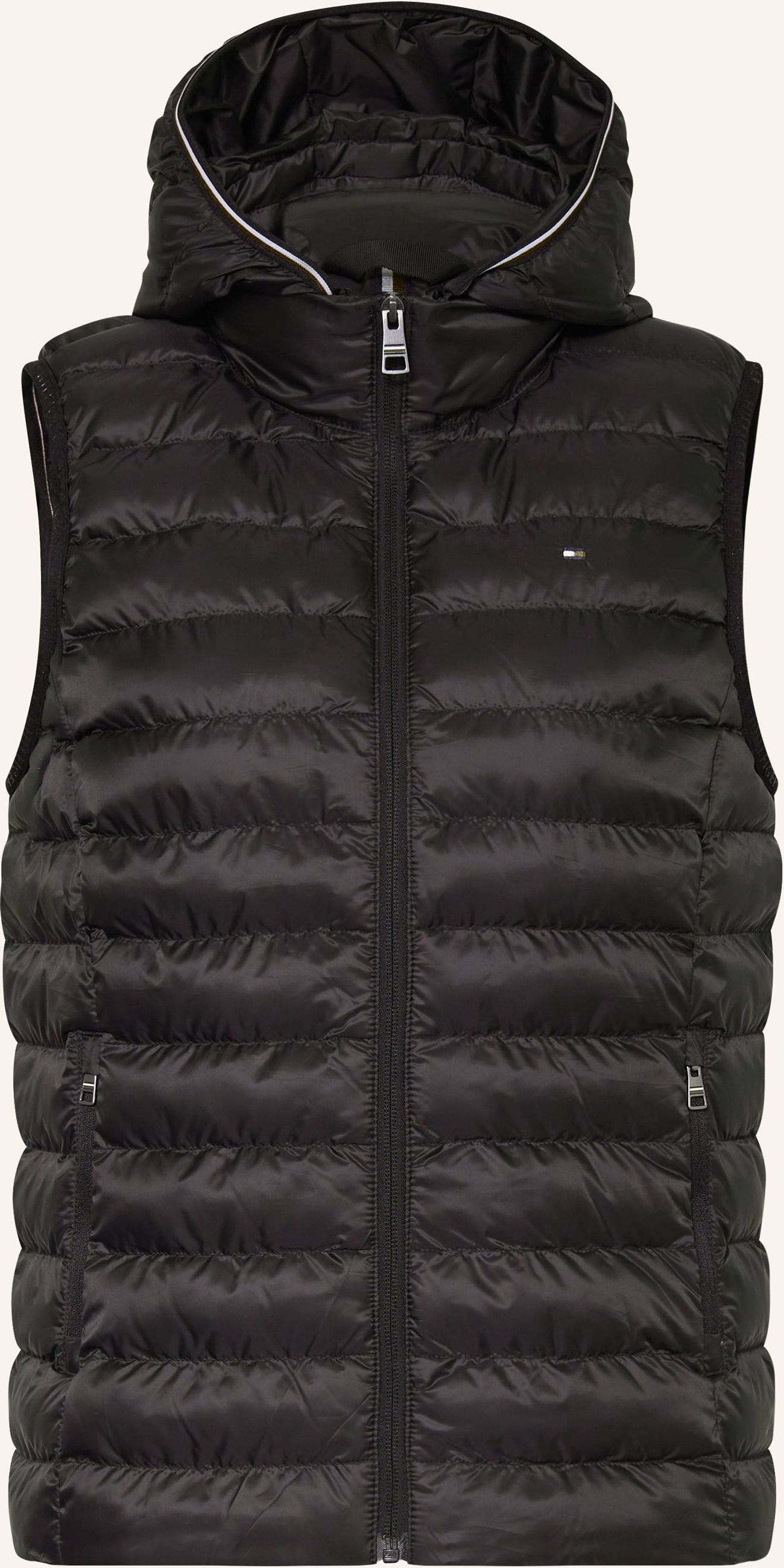 Thumbnail - Tommy Hilfiger Steppweste Mit Abnehmbarer Kapuze schwarz