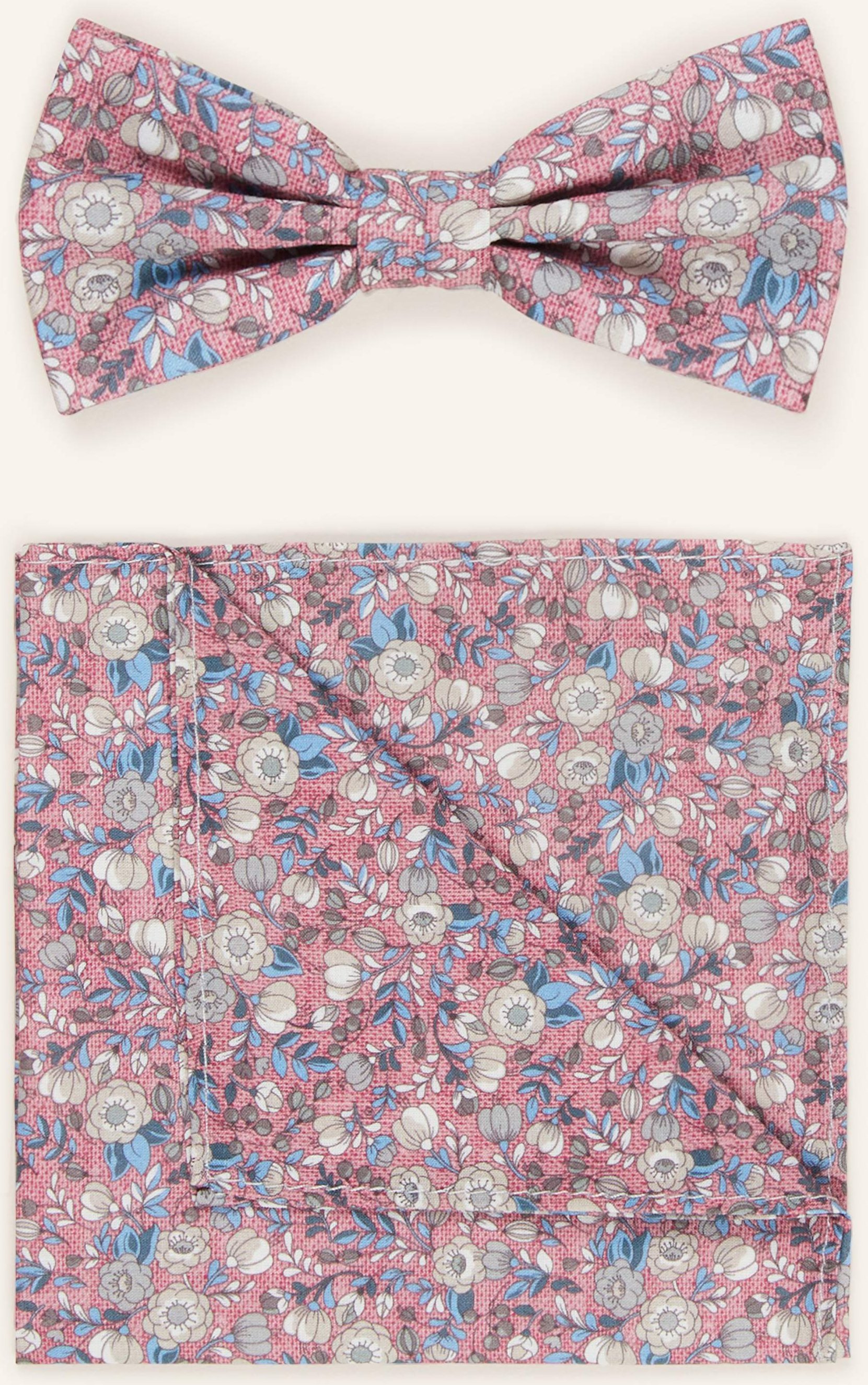 Paul Set: Fliege Und Einstecktuch rosa