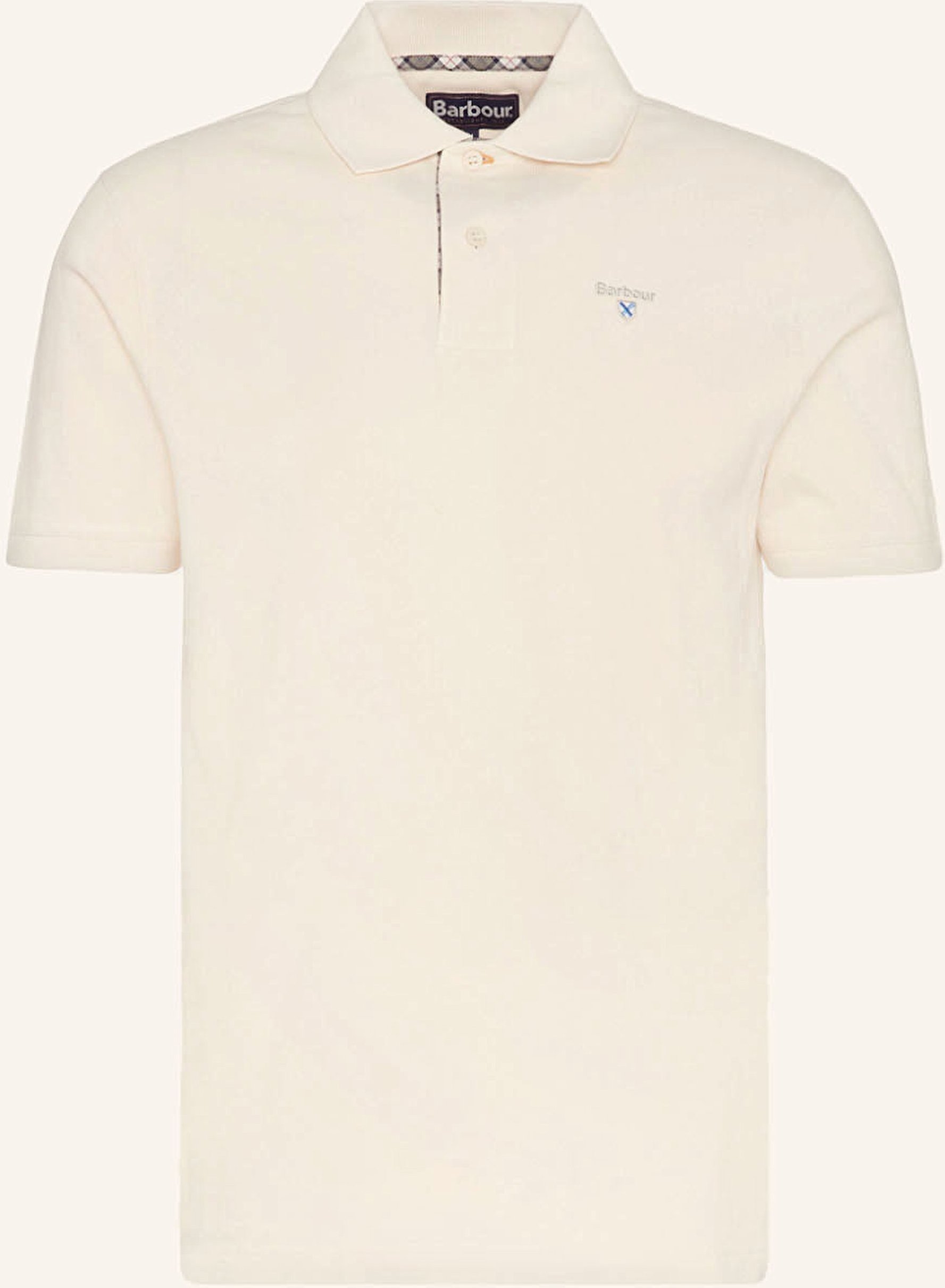 Barbour Piqué-Poloshirt weiss