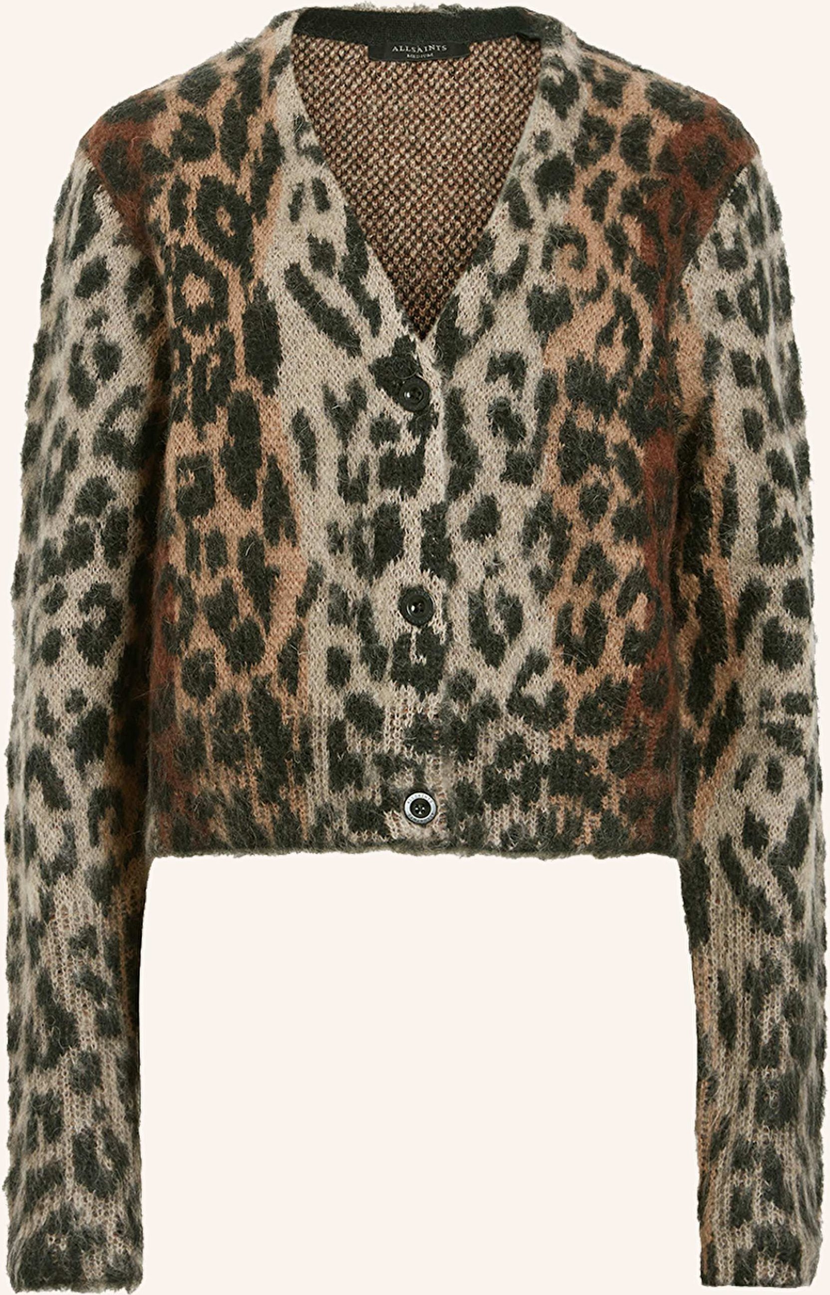 Allsaints Strickjacke Wick Lex Mit Mohair braun