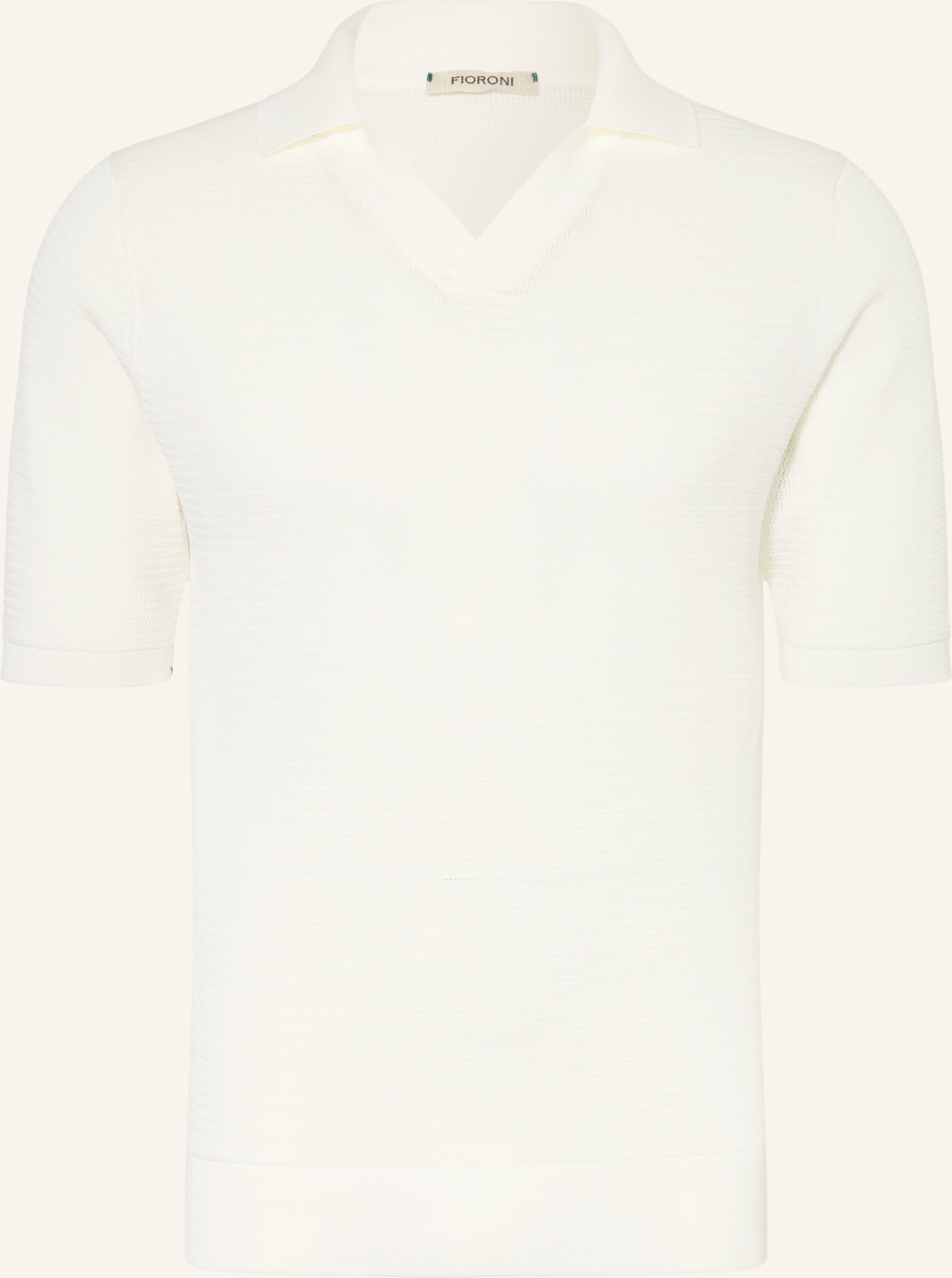 Fioroni Strick-Poloshirt weiss