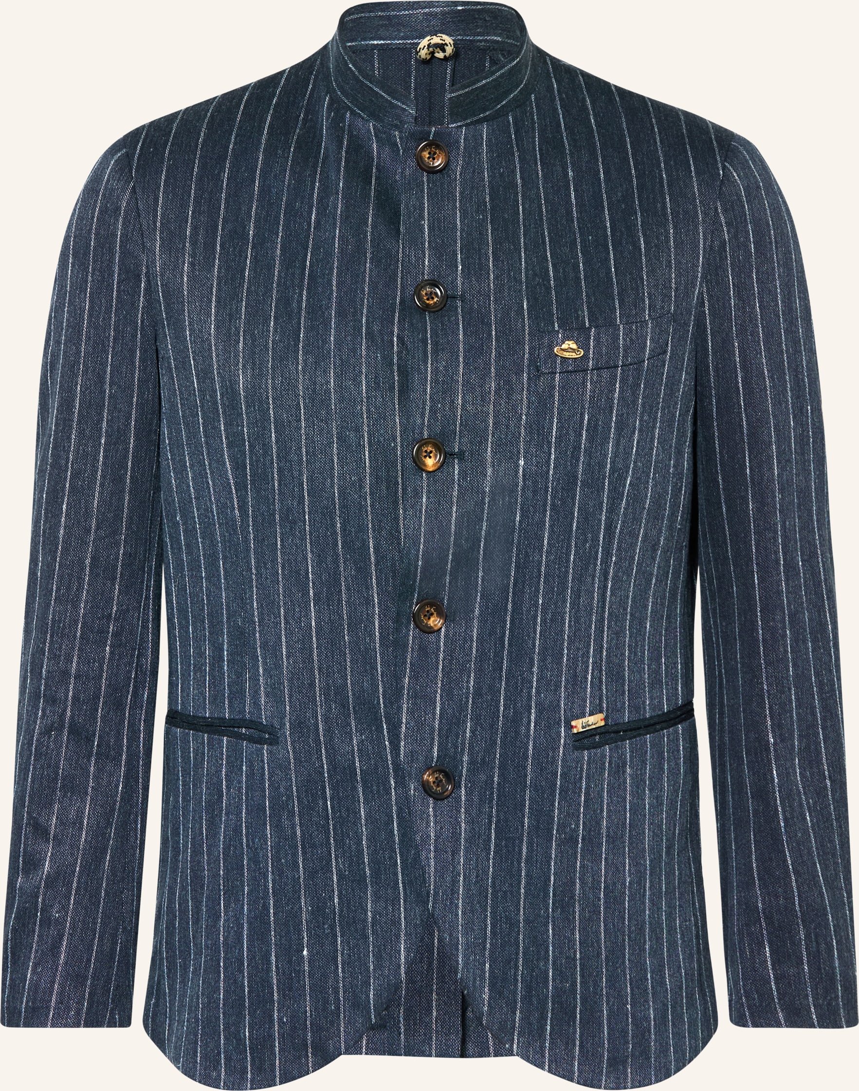 Luis Trenker Janker Lusandretto Mit Leinen blau