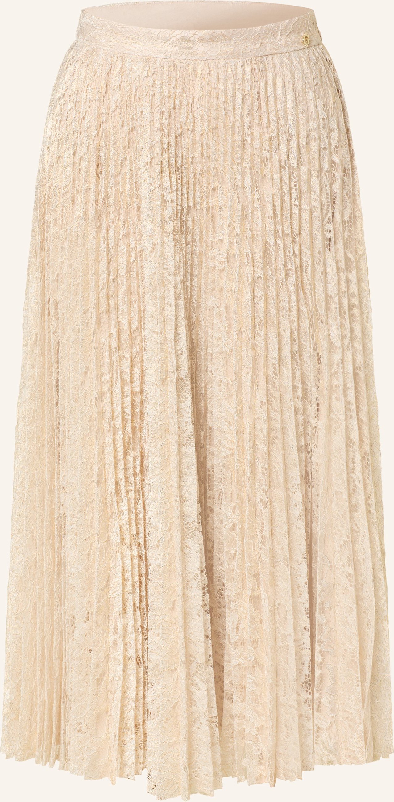 Guess Spitzenrock Charlotte Mit Plissees gold
