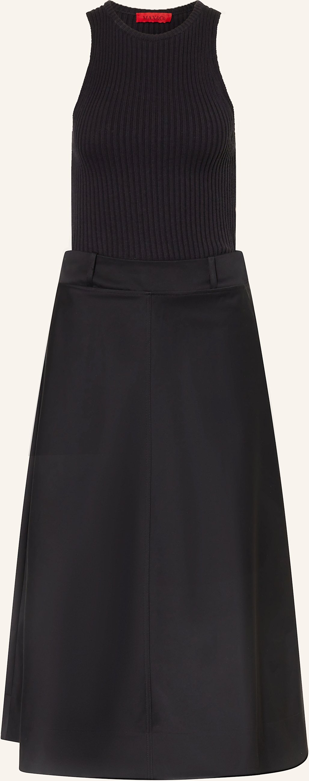 Max & Co. Kleid Quirino Im Materialmix schwarz