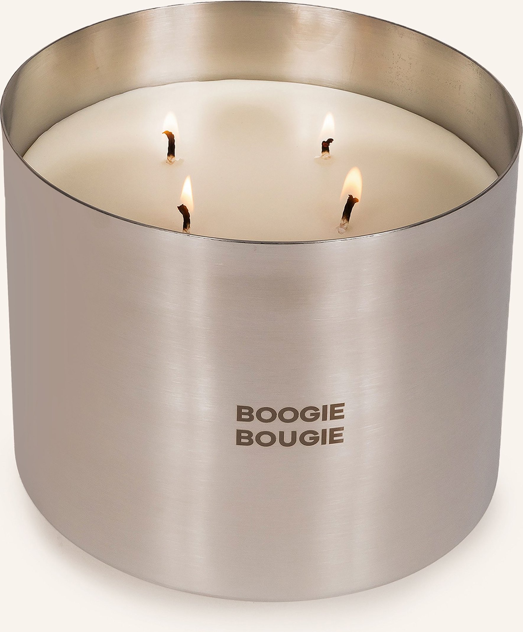 Boogie Bougie Duftkerze Siberian Fire Wood silber