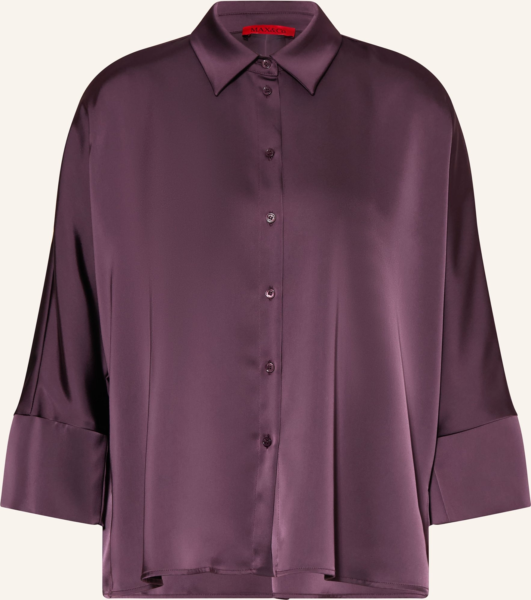 Max & Co. Hemdbluse Onorata Aus Satin Mit 3/4-Arm lila