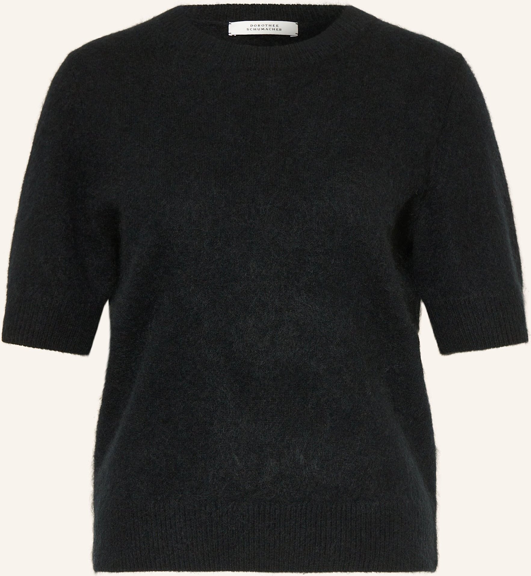 Thumbnail - Dorothee Schumacher Strickshirt Fluffy Statements Mit Seide schwarz