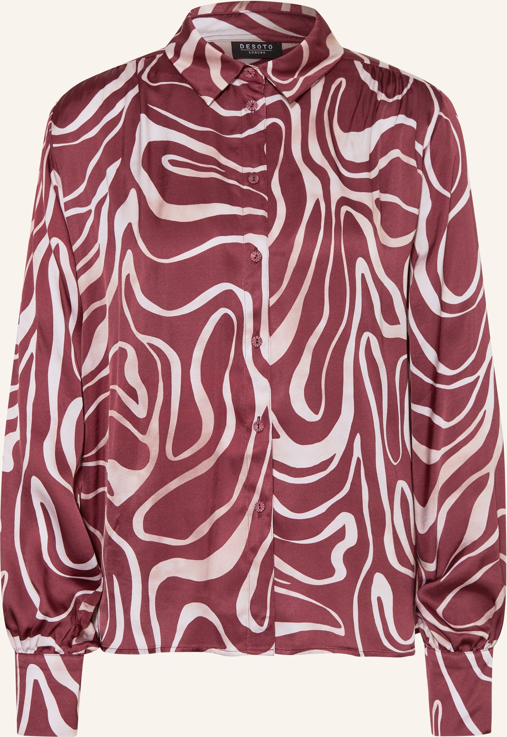 Desoto Hemdbluse Lena Aus Satin rot