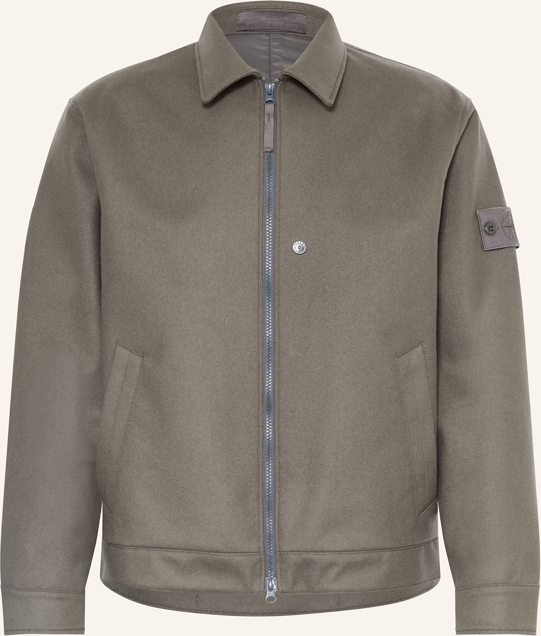 Thumbnail - Stone Island Flanell-Blouson Ghost grau