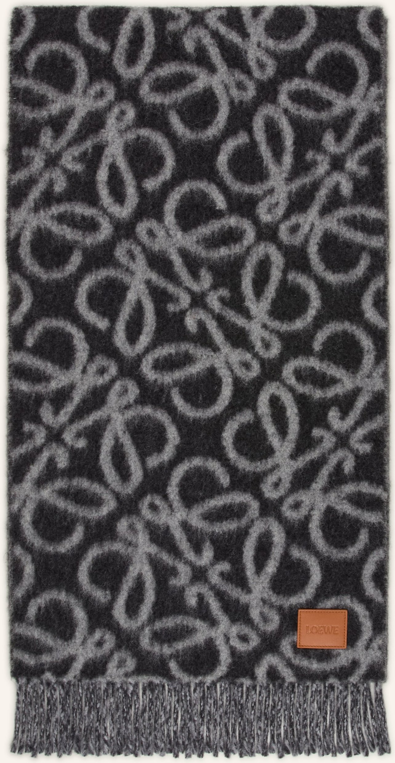 Loewe Schal Anagram Mit Alpaka schwarz
