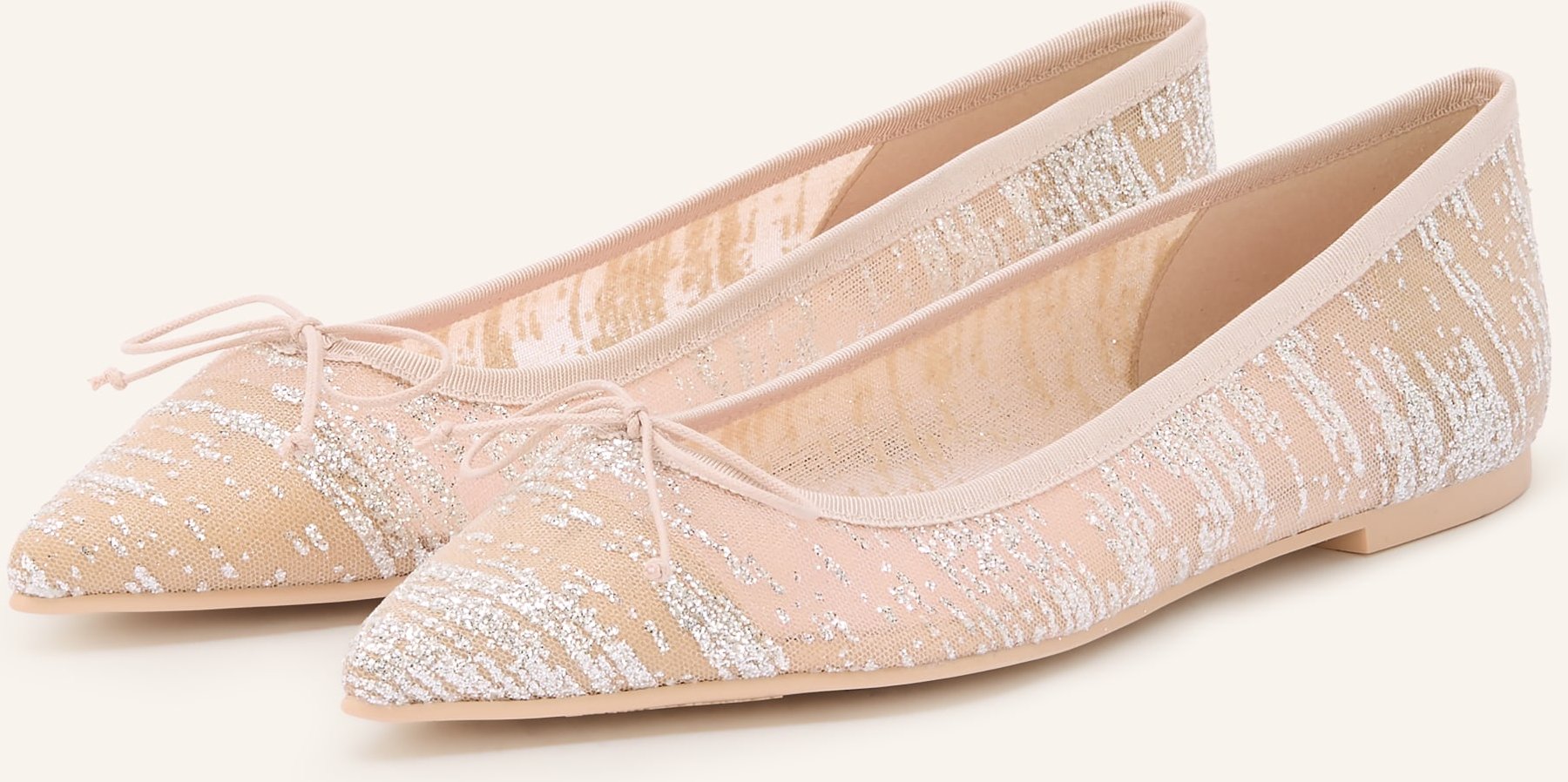 Pretty Ballerinas Ballerinas Ella Mit Glitzergarn beige