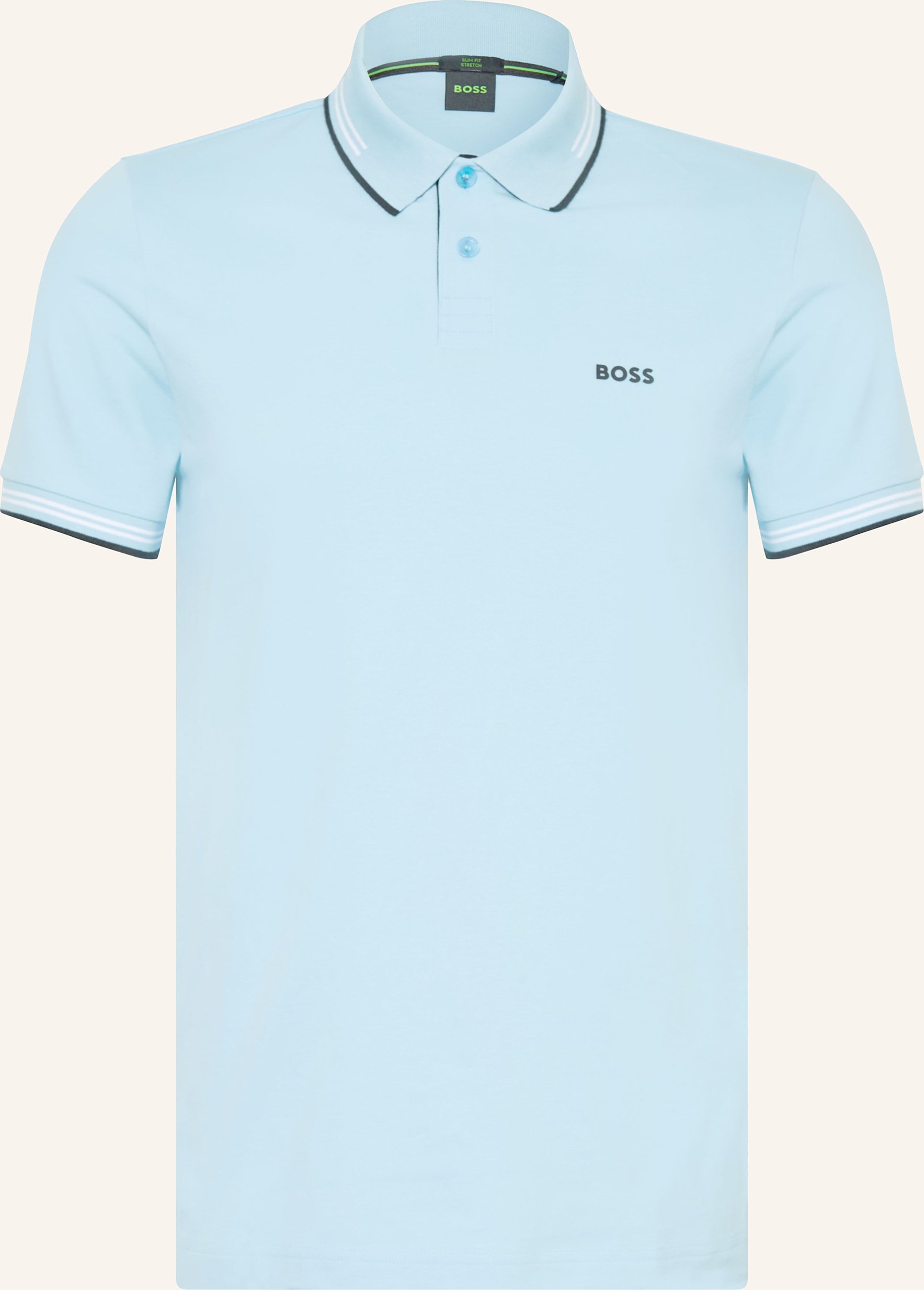 Boss Piqué-Poloshirt Paul Slim Fit blau