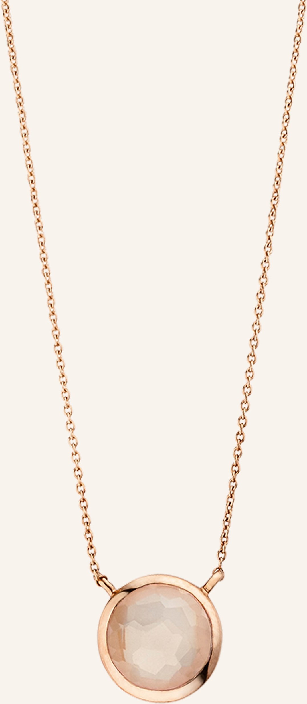 Thumbnail - Leaf Halskette Rosenquarz aus14 Karat Roségold rosegold