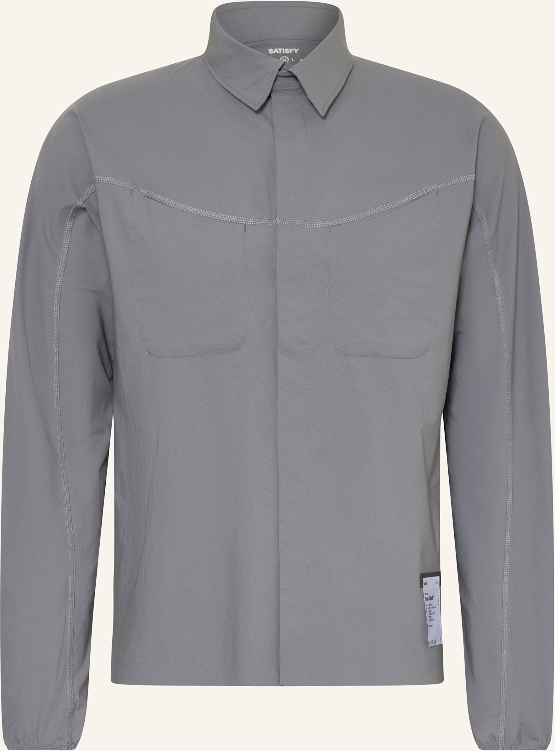 Thumbnail - Satisfy Laufshirt Peaceshell™ River grau