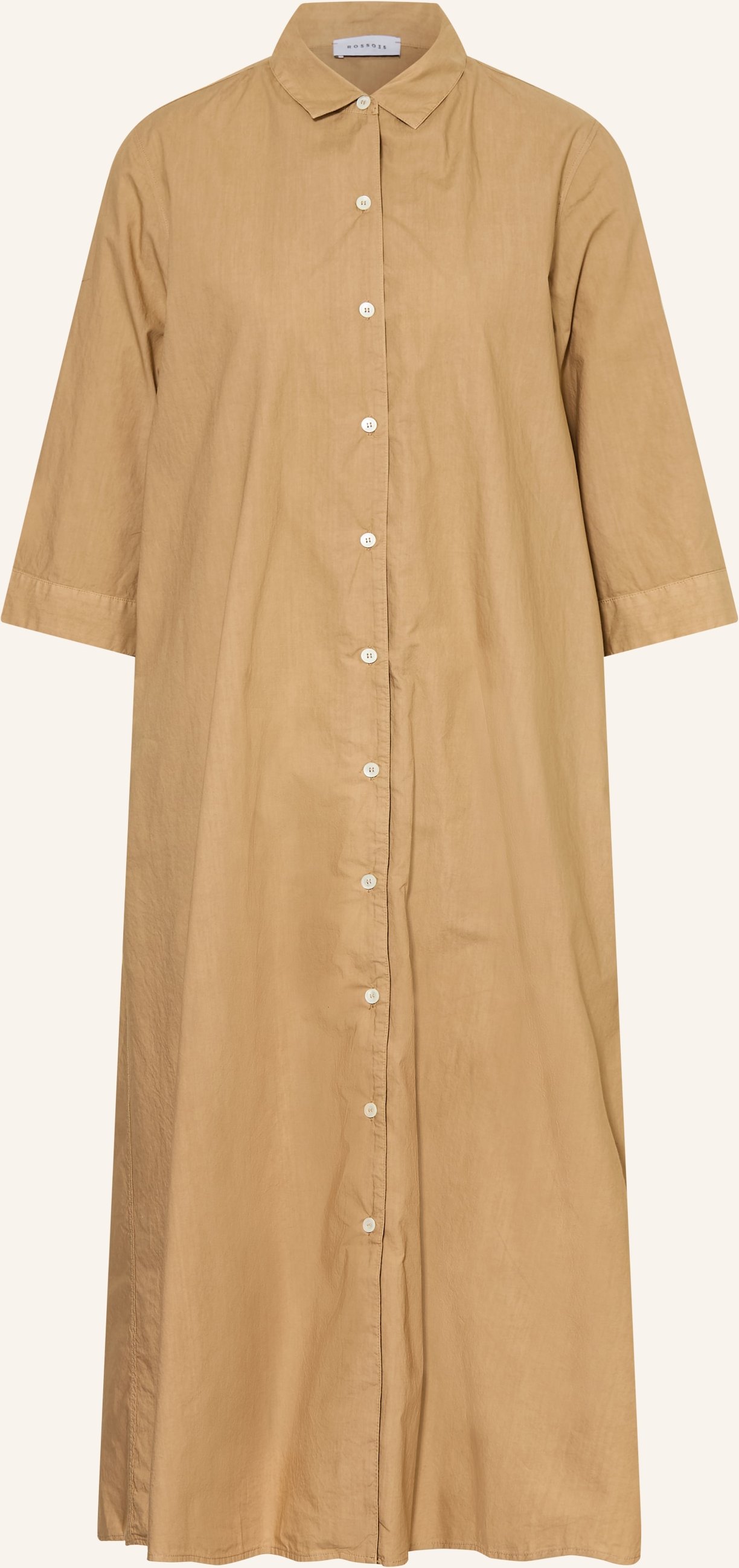 rosso35 Hemdblusenkleid Mit 3/4-Arm braun