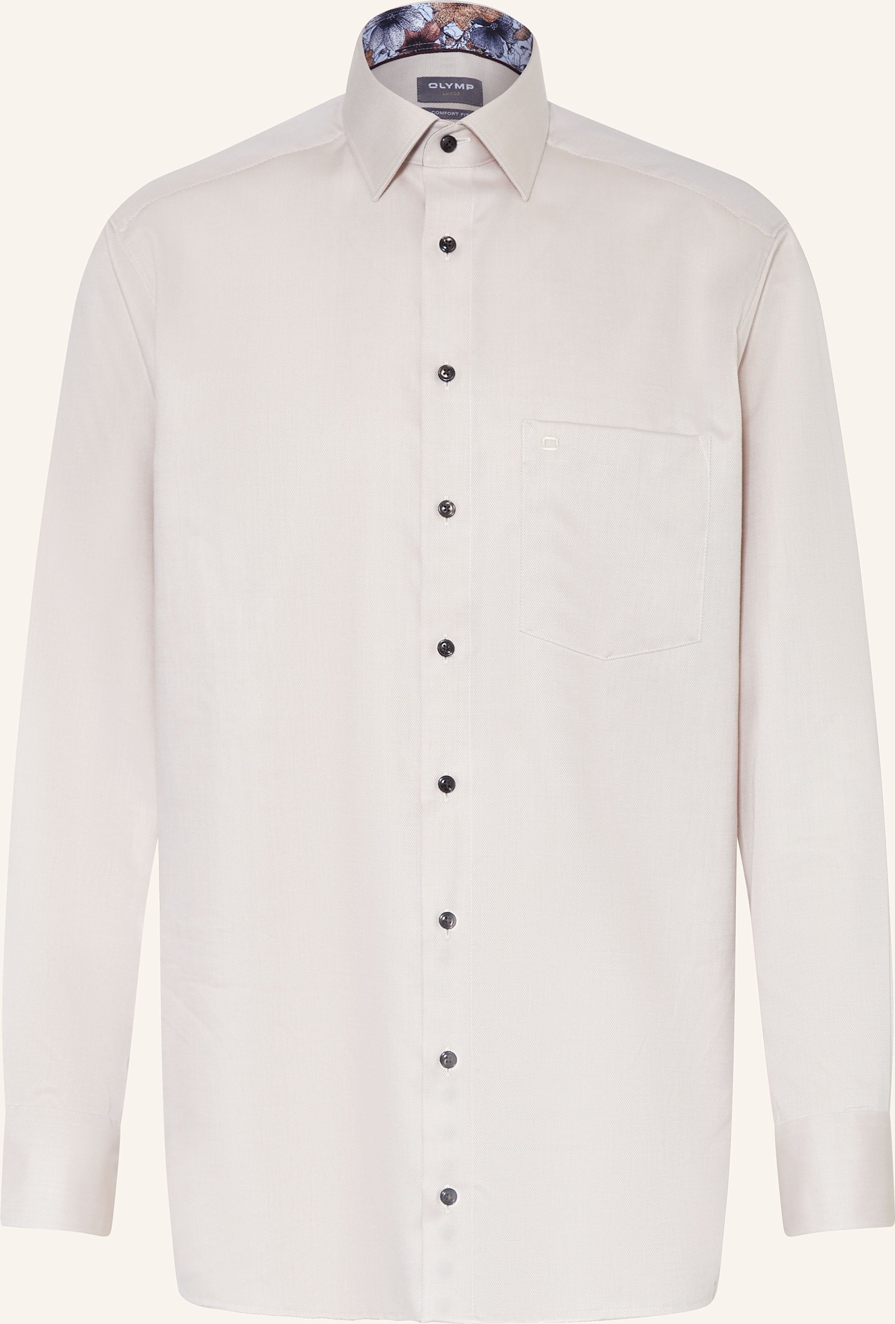Olymp Hemd Luxor Comfort Fit Mit Extralangem Arm beige