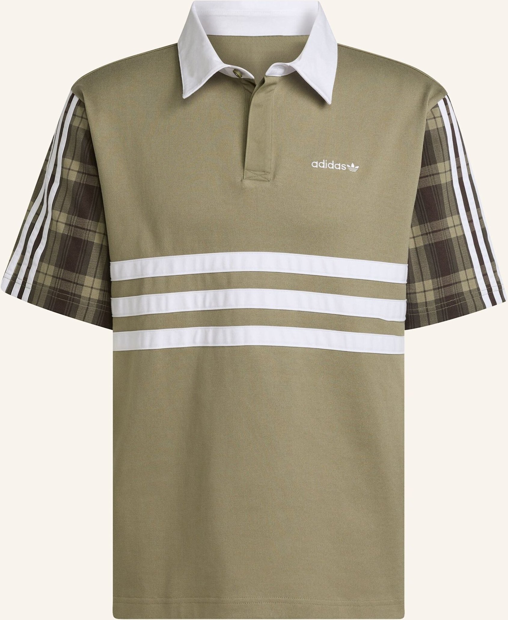 Thumbnail - Adidas Originals Tartan Regular Rugby Poloshirt gruen