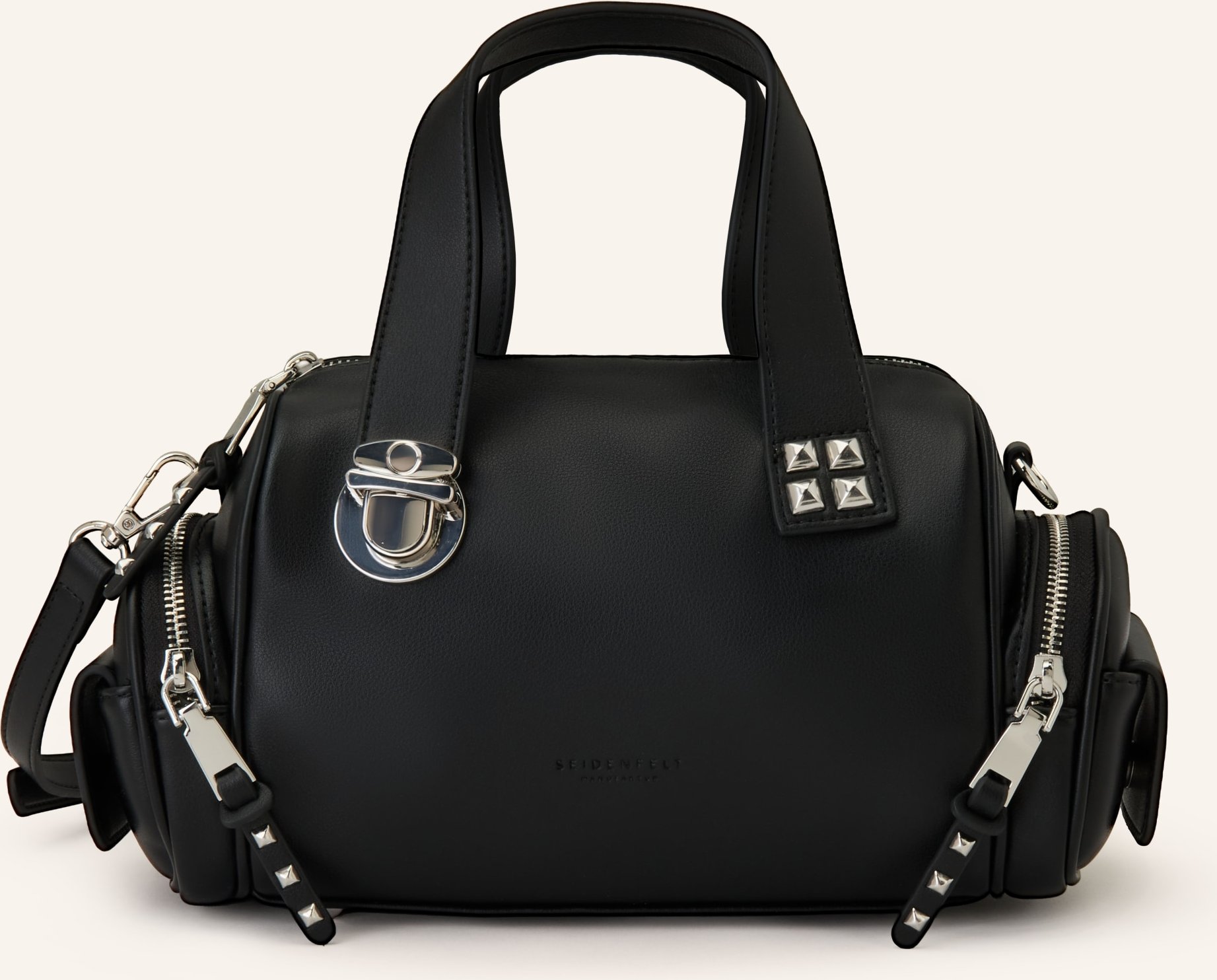 Thumbnail - Seidenfelt Handtasche Jokela Mit Nieten schwarz