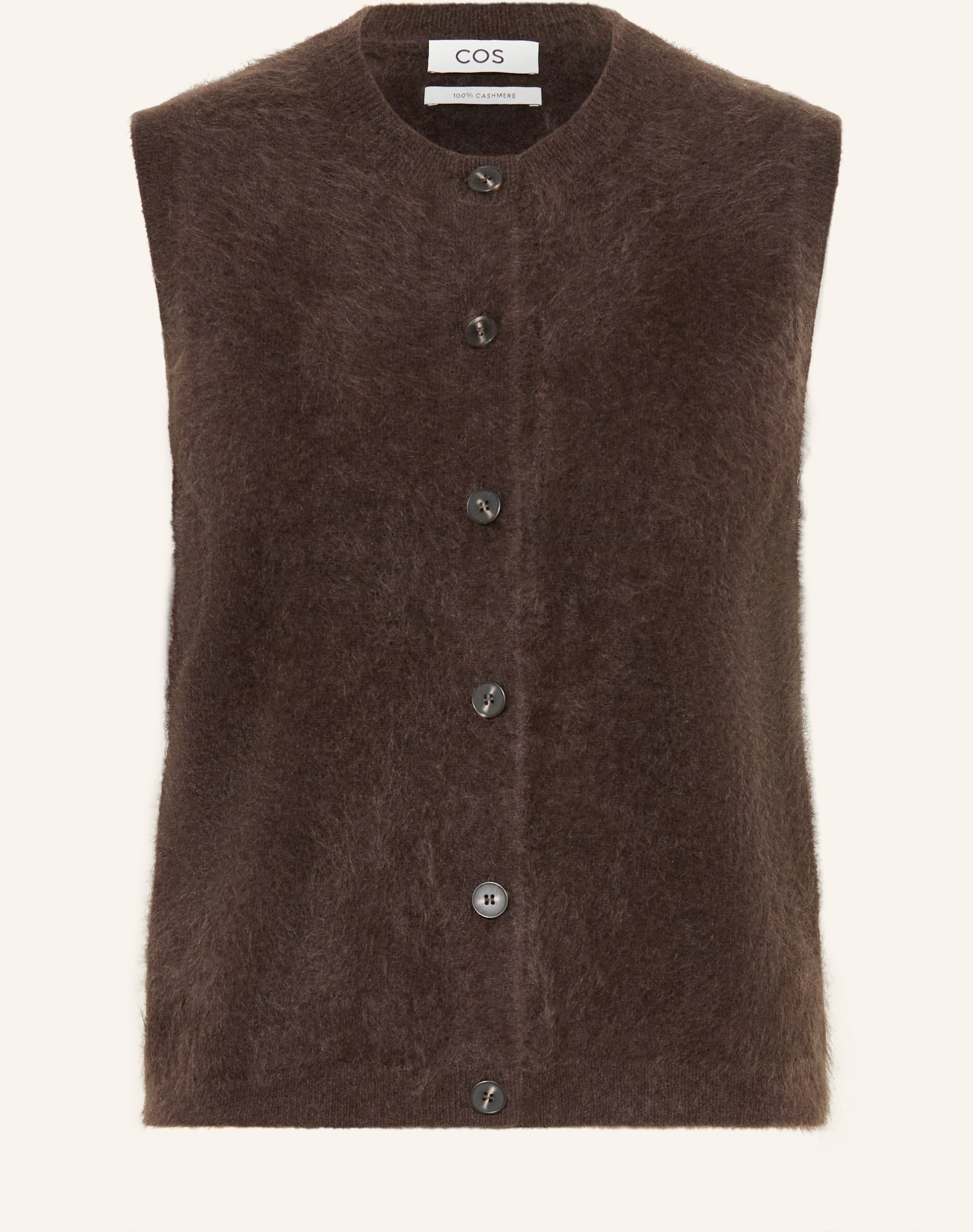 Cos Strickweste Aus Cashmere braun