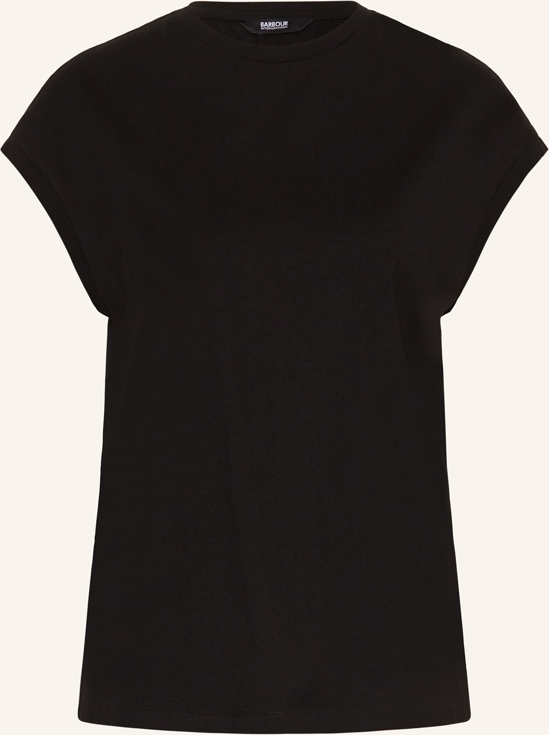 Barbour International T-Shirt Brianna Im Materialmix schwarz