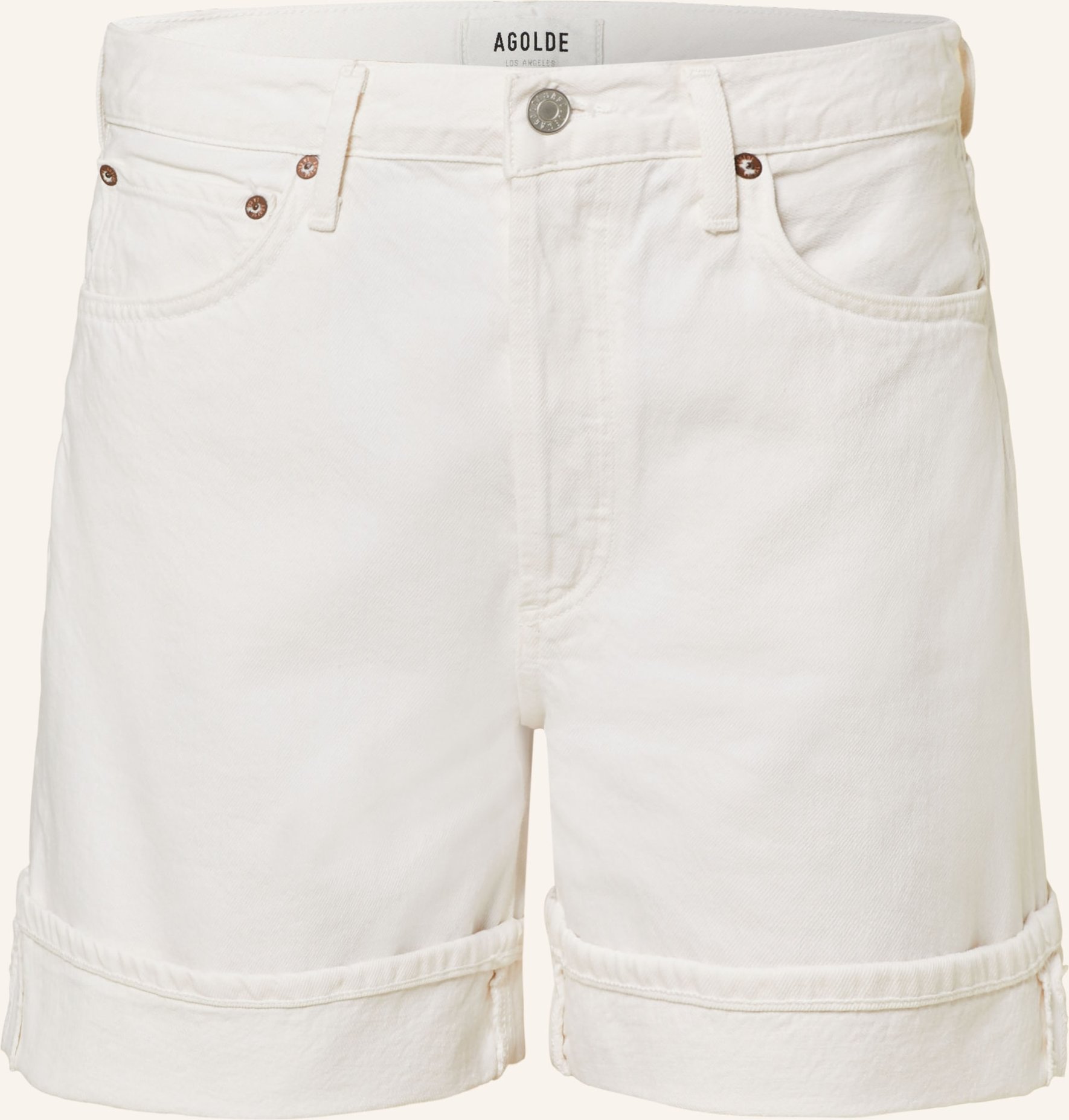 Agolde Jeansshorts Dame weiss