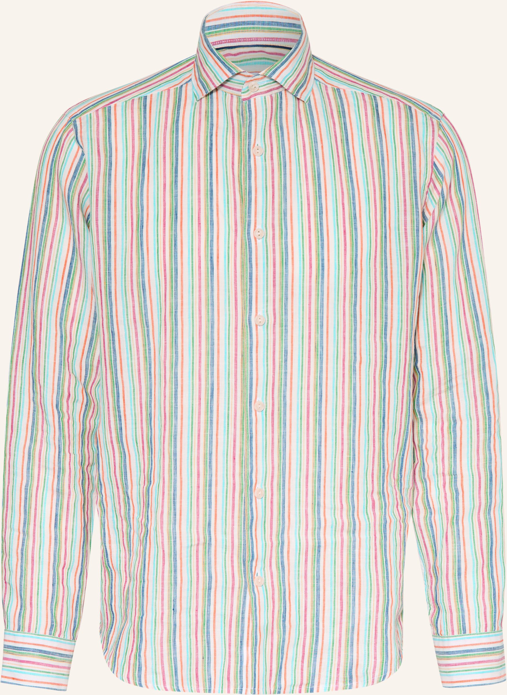 Eton Leinenhemd Casual Fit blau