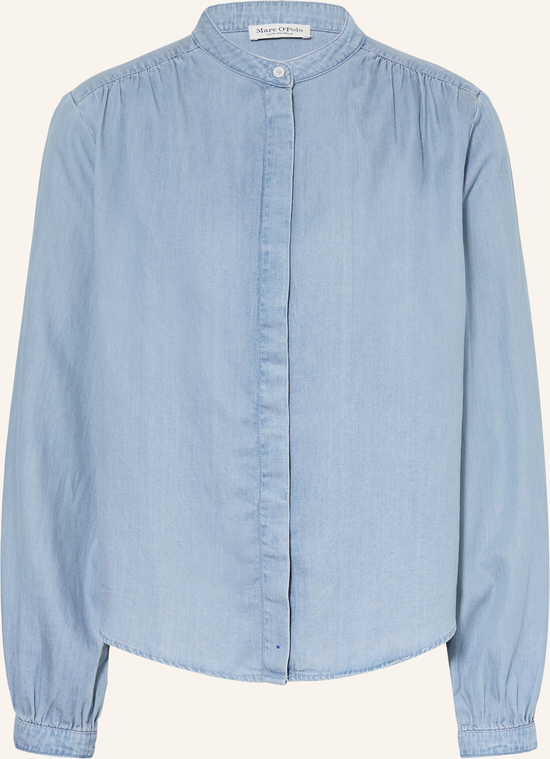 Thumbnail - Marc O'polo Bluse In Jeansoptik blau