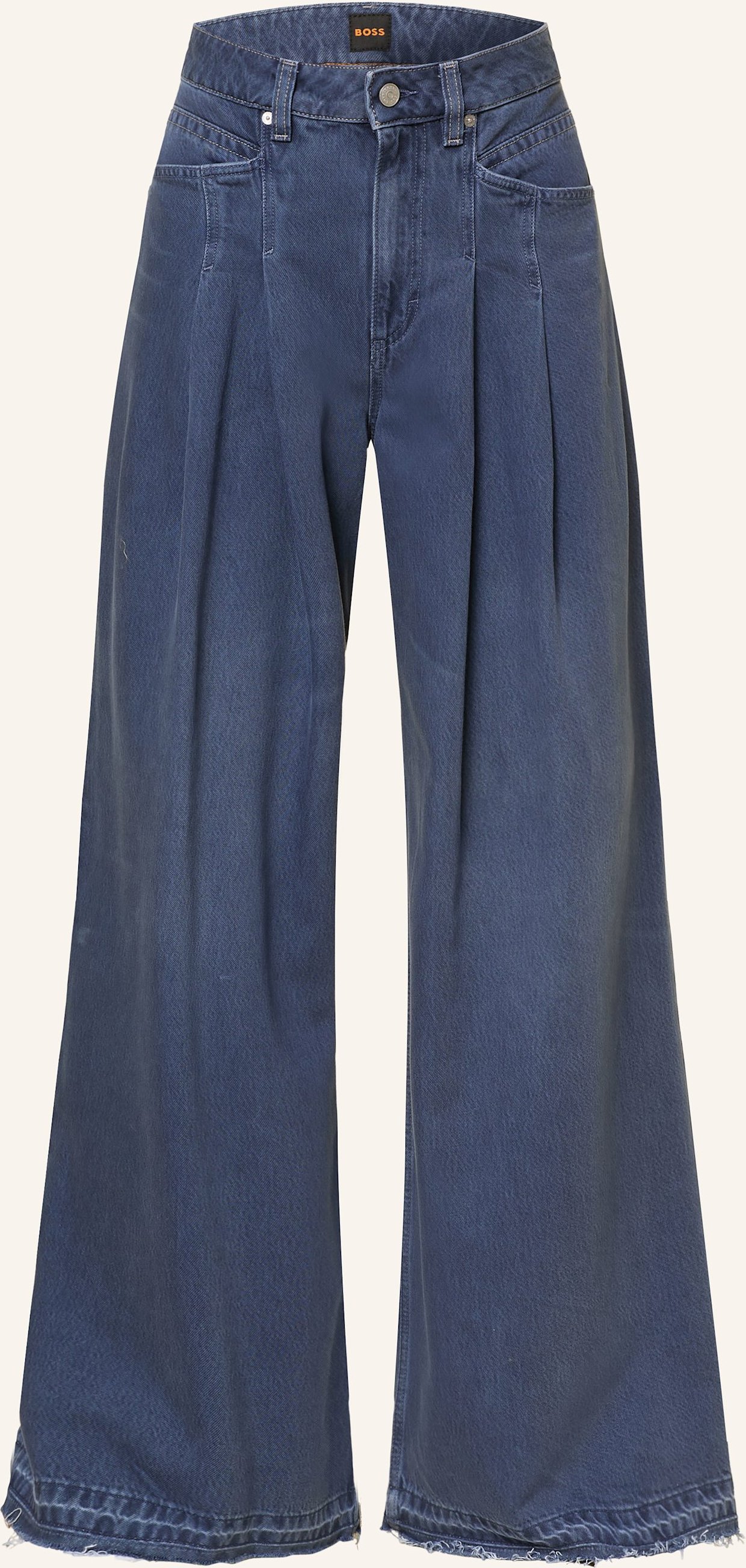 Boss Wide Leg Jeans Slouchy grau